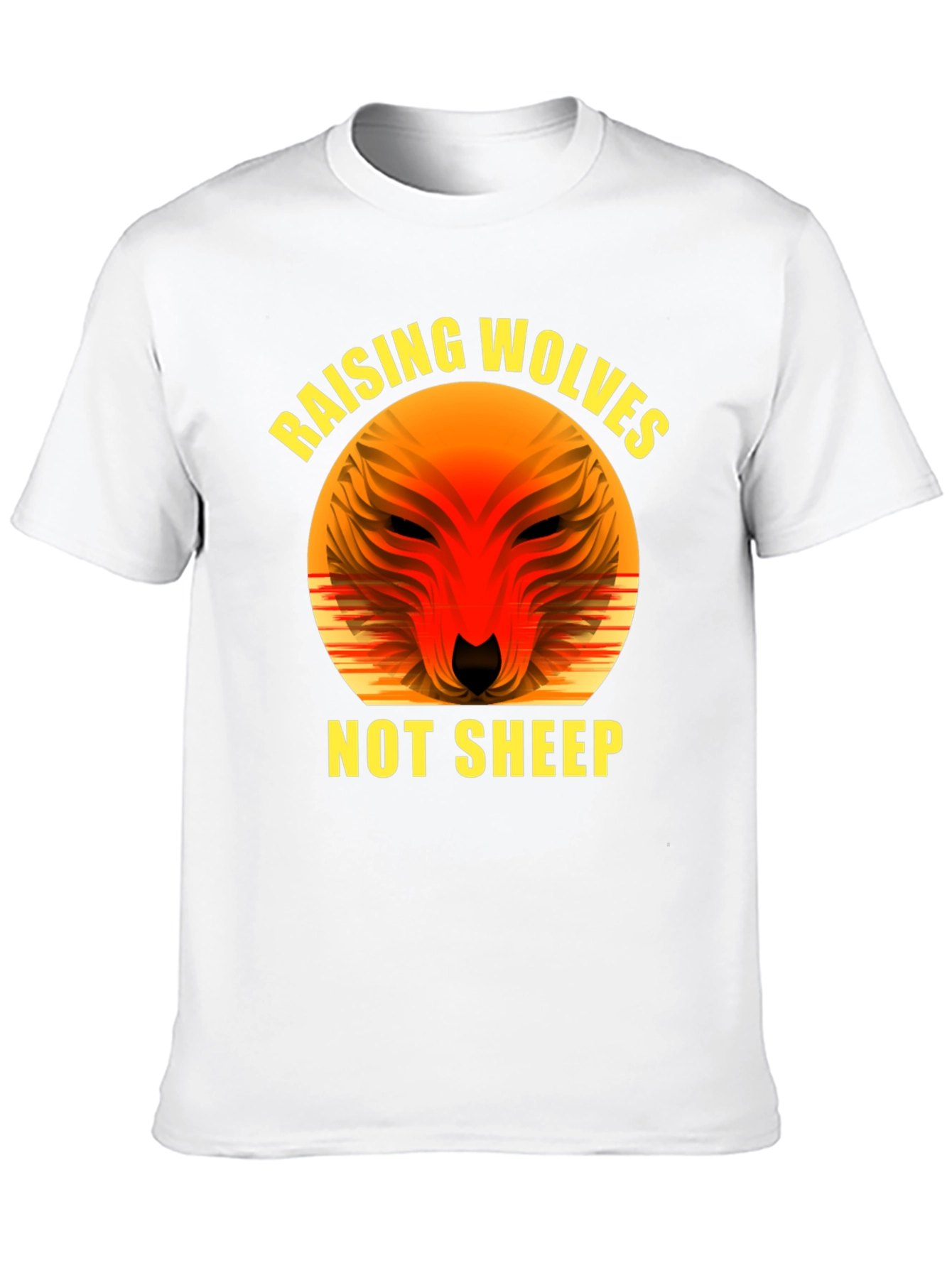 Raising Wolves Not Sheep Graphic Tee - Black