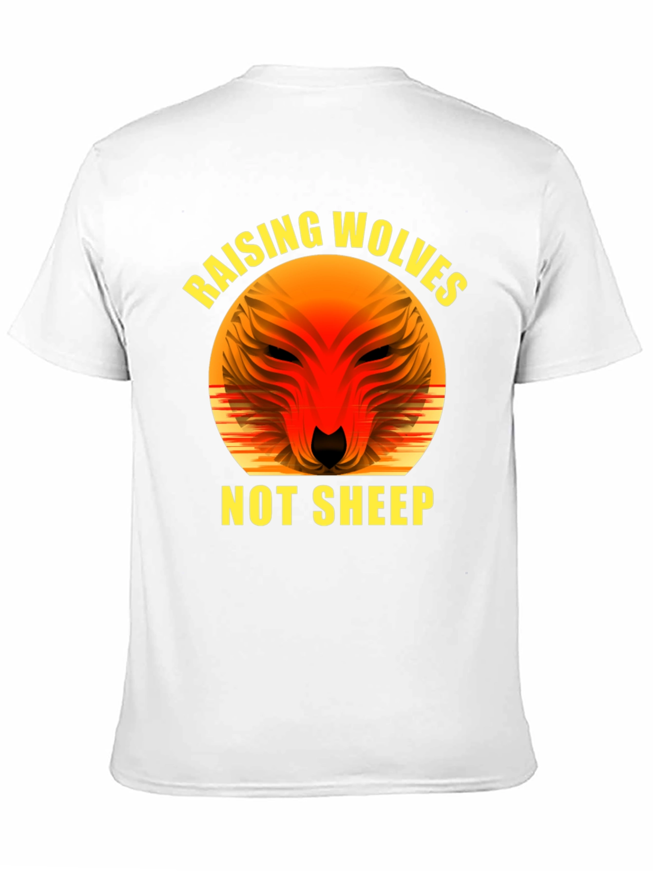 Raising Wolves Not Sheep Graphic Tee - Black