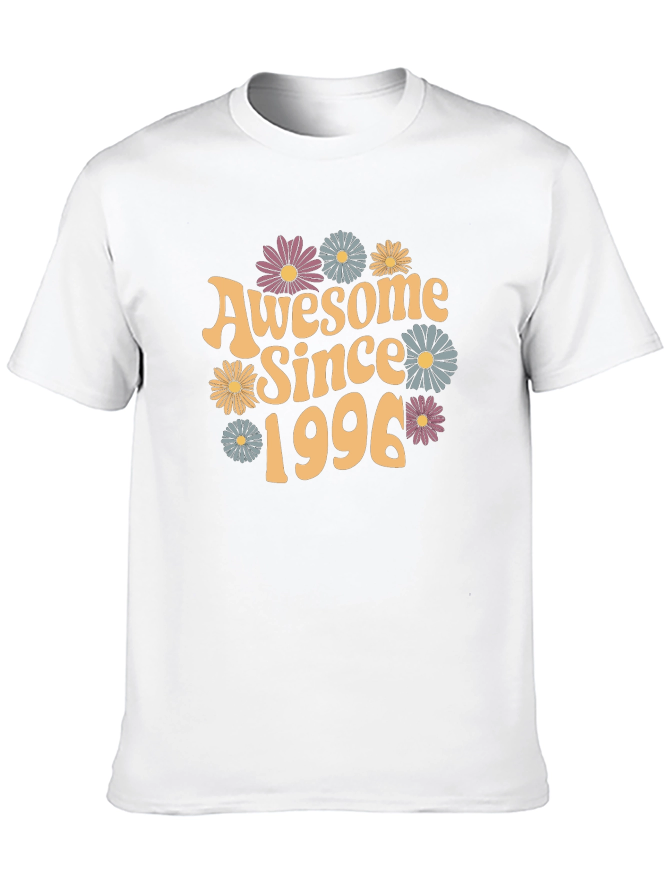 Awesome Since 1996 Floral Black T-Shirt