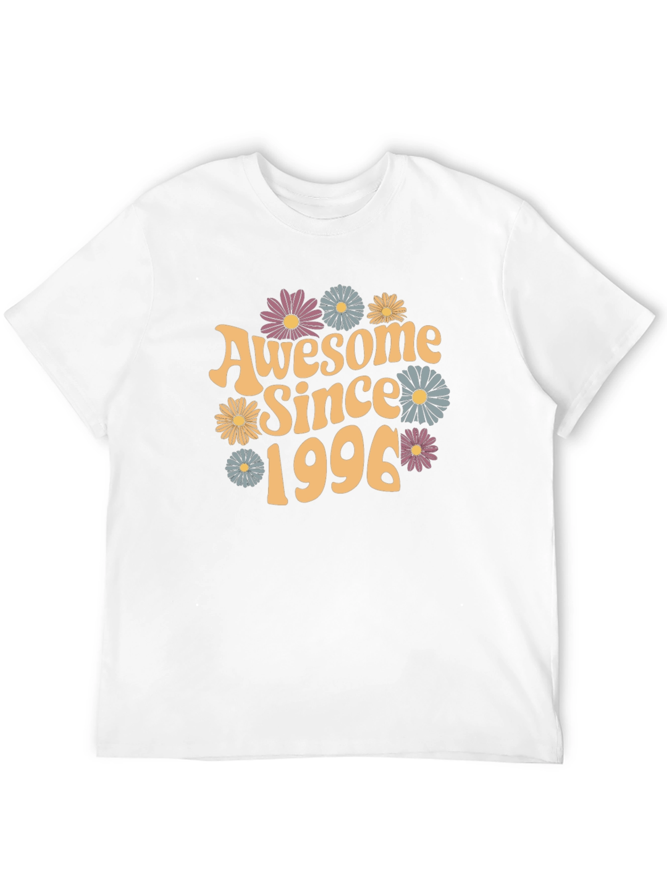 Awesome Since 1996 Floral Black T-Shirt