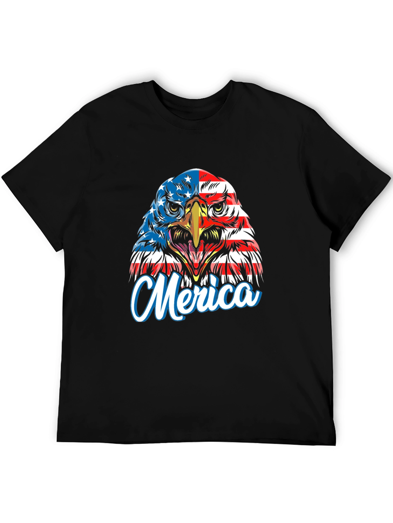 Patriotic Eagle Merica T-Shirt - Black