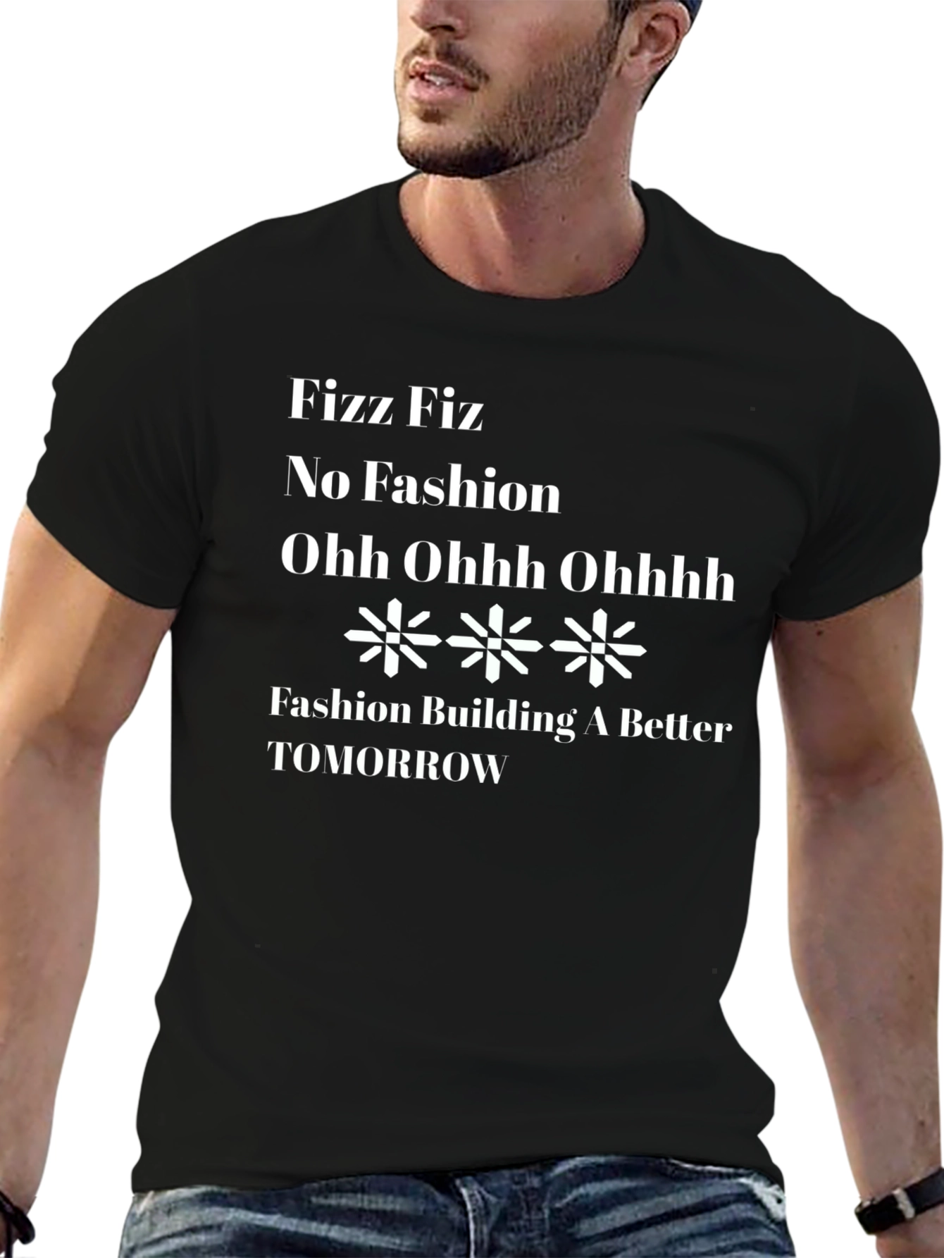 Fizz Fiz No Fashion Black T-Shirt