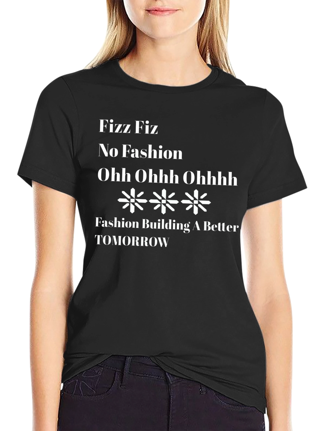Fizz Fiz No Fashion Black T-Shirt