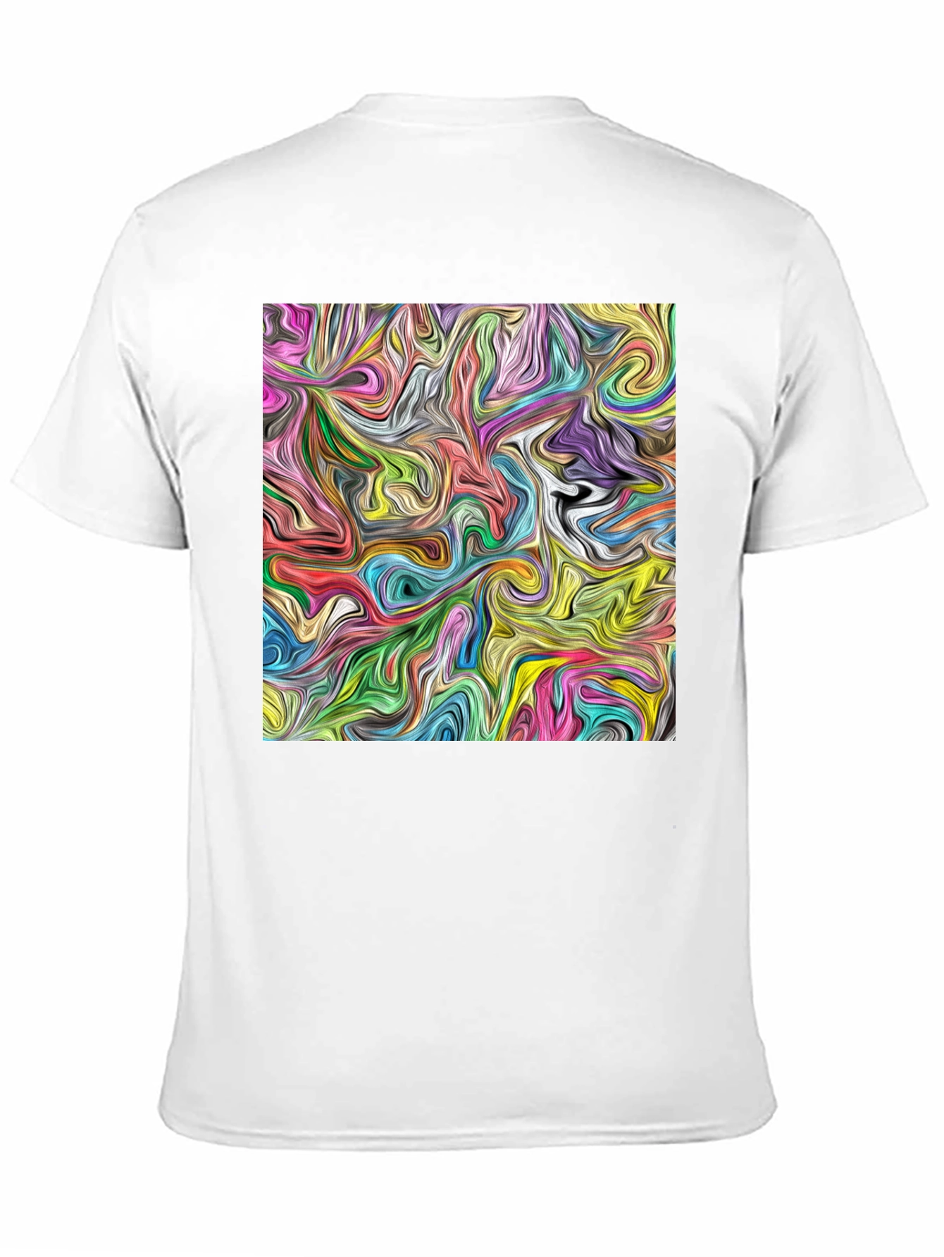 Abstract Swirl Art Black T-Shirt