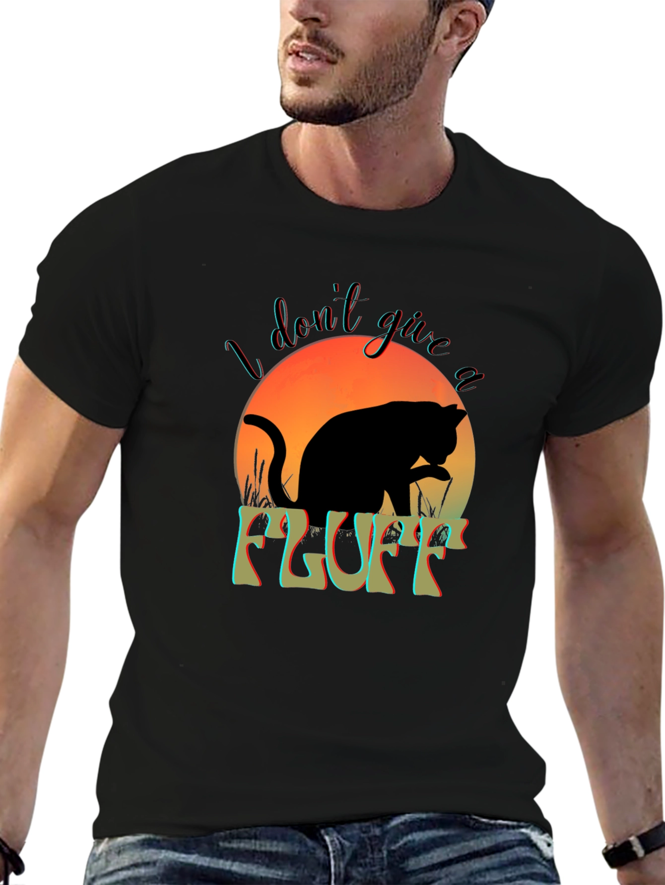 I Dont Give a Fluff Cat T-Shirt