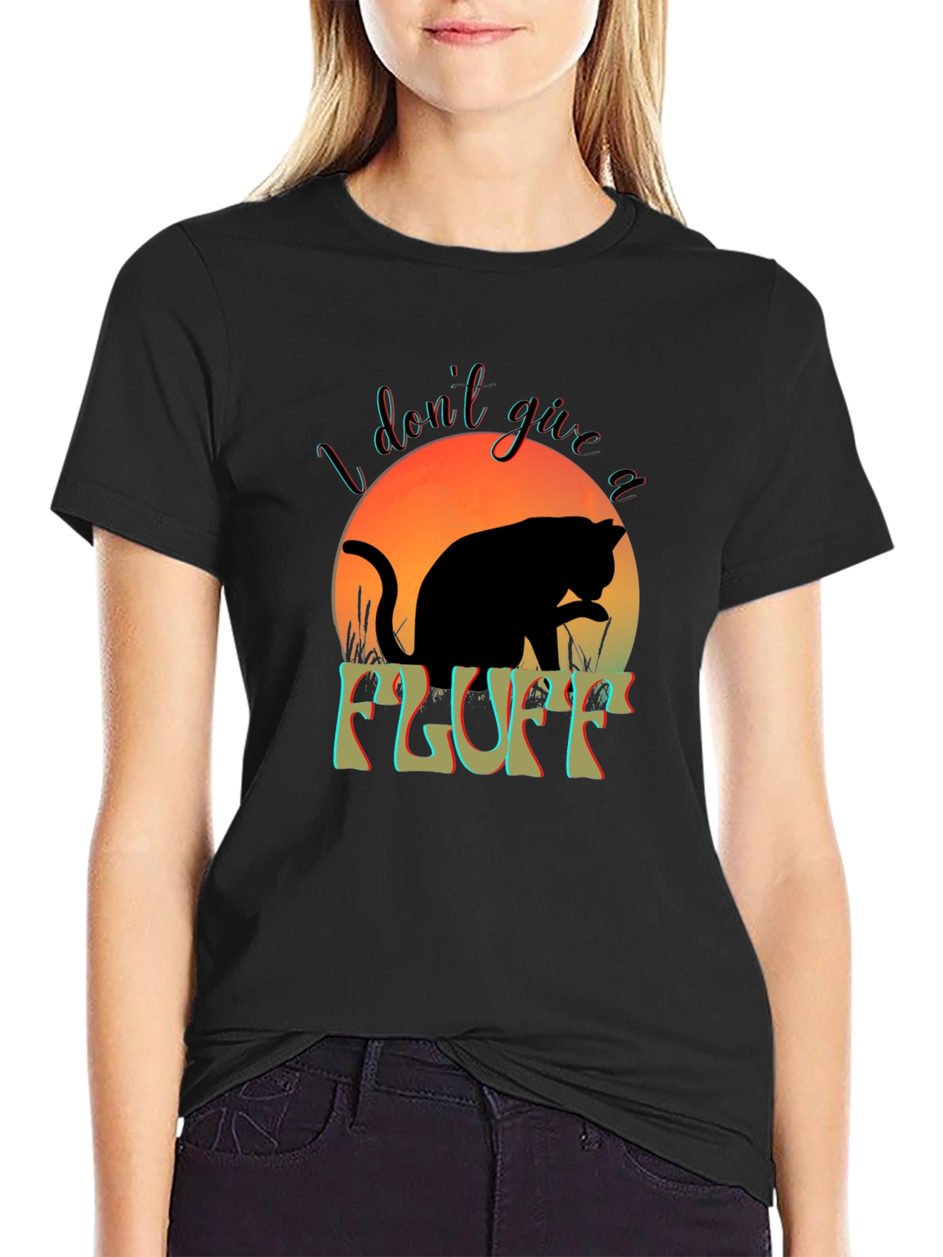 I Dont Give a Fluff Cat T-Shirt