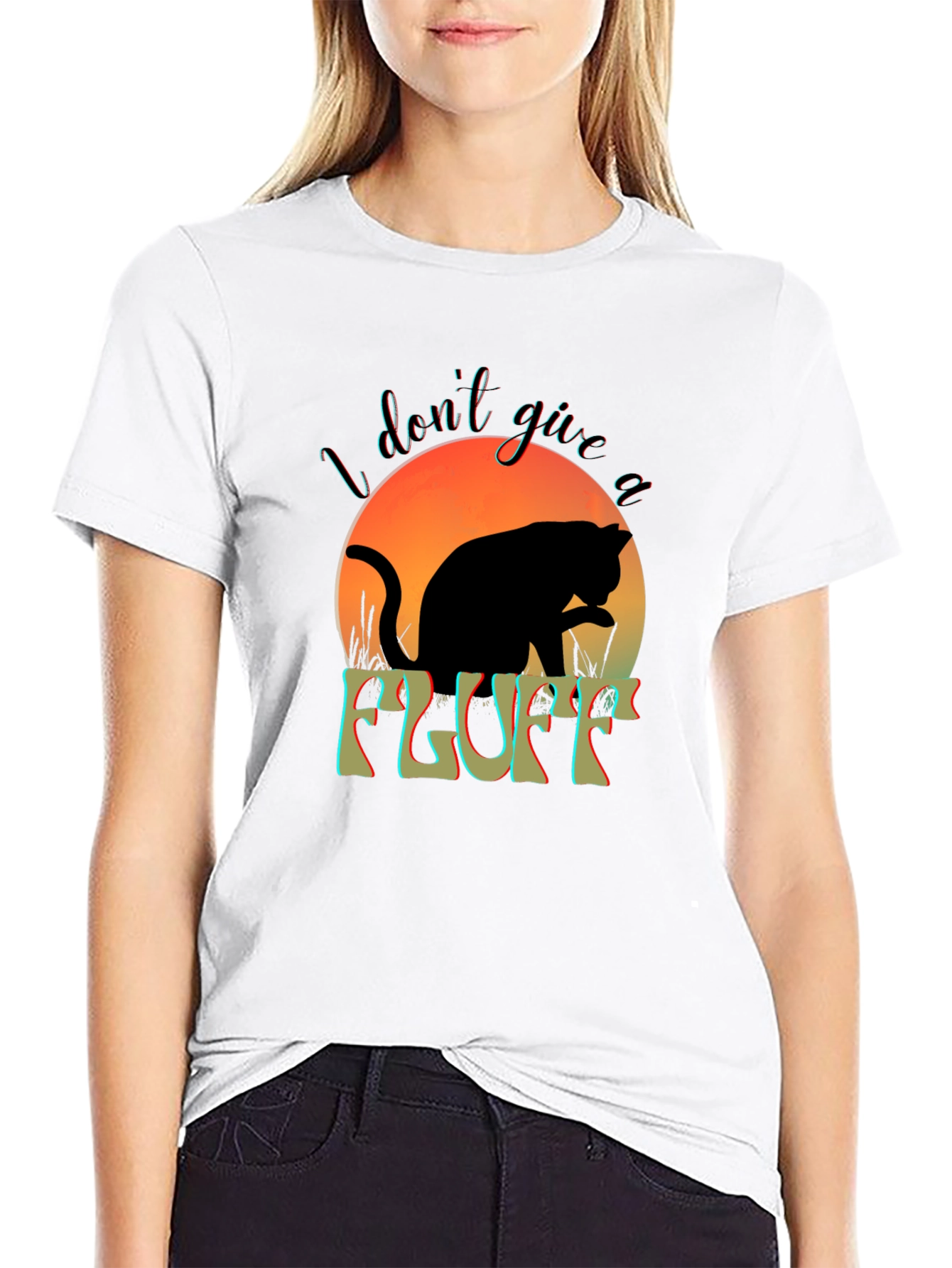 I Dont Give a Fluff Cat T-Shirt
