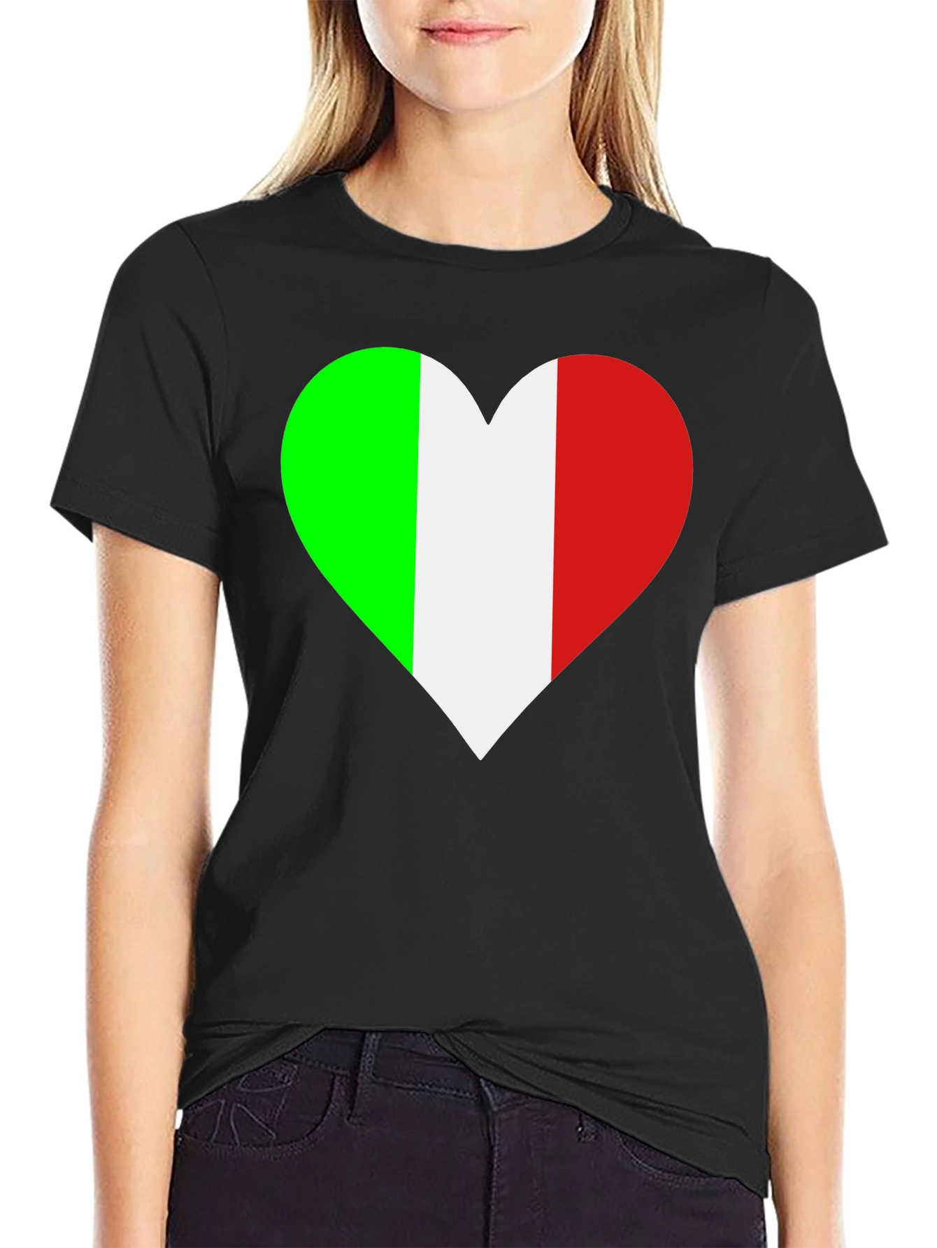 Italian Flag Heart T-Shirt