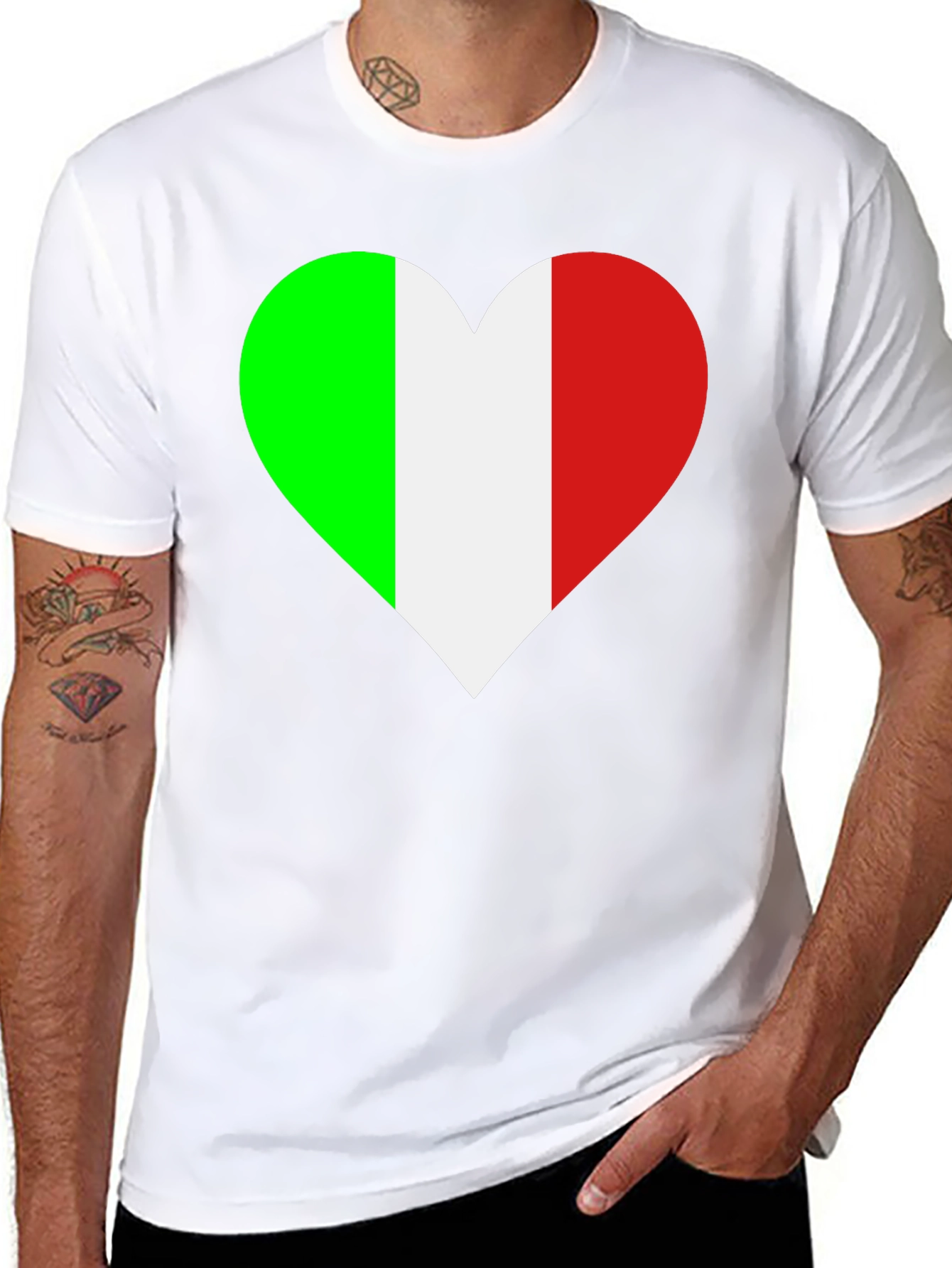 Italian Flag Heart T-Shirt