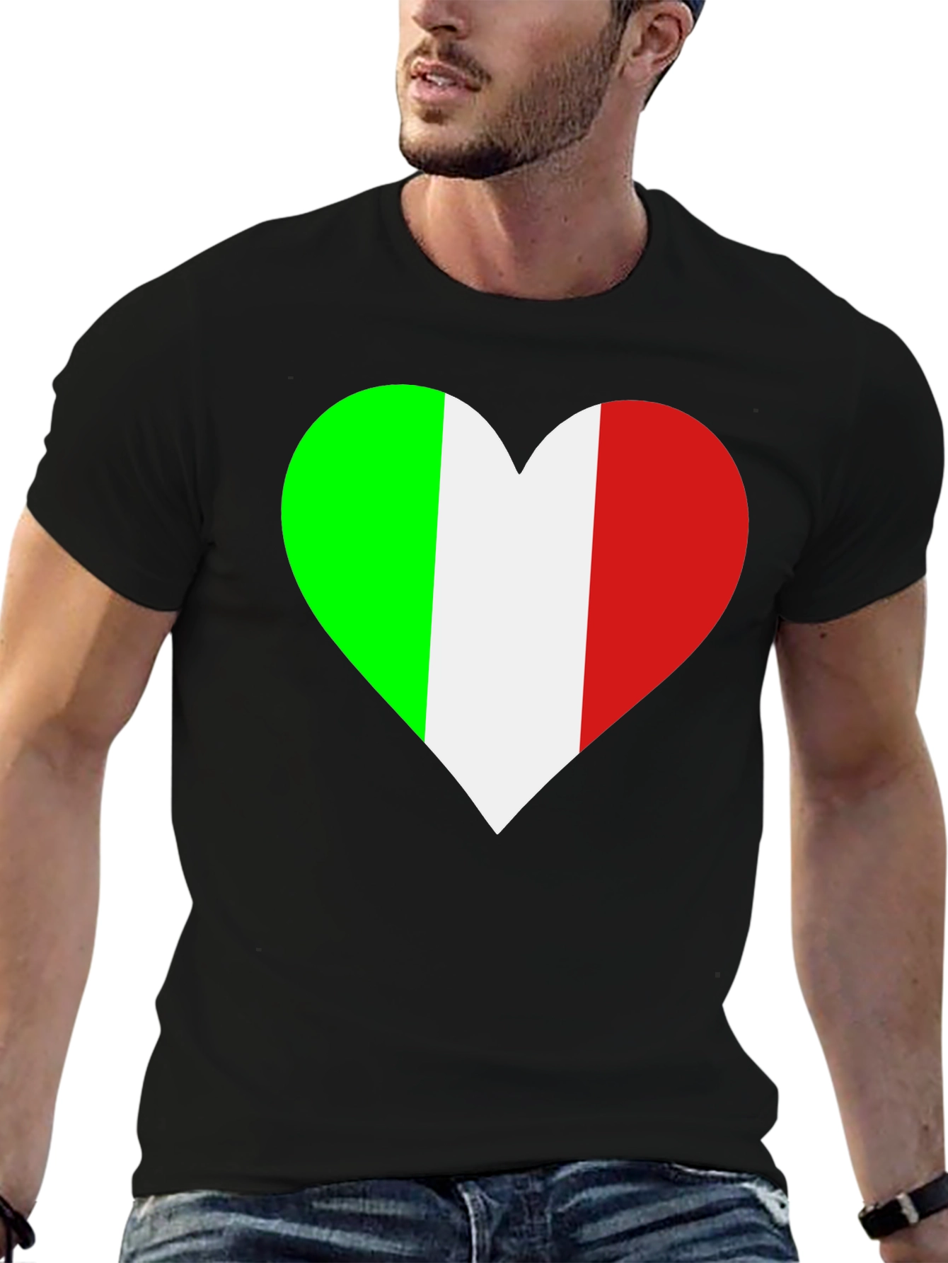 Italian Flag Heart T-Shirt