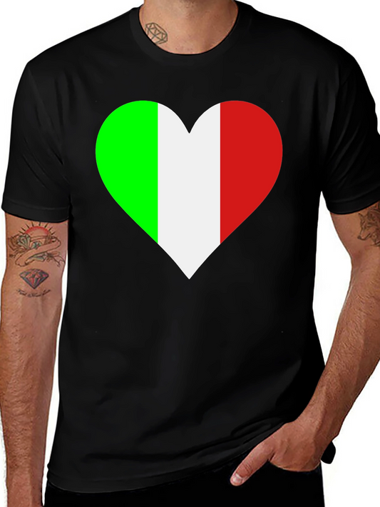 Italian Flag Heart T-Shirt