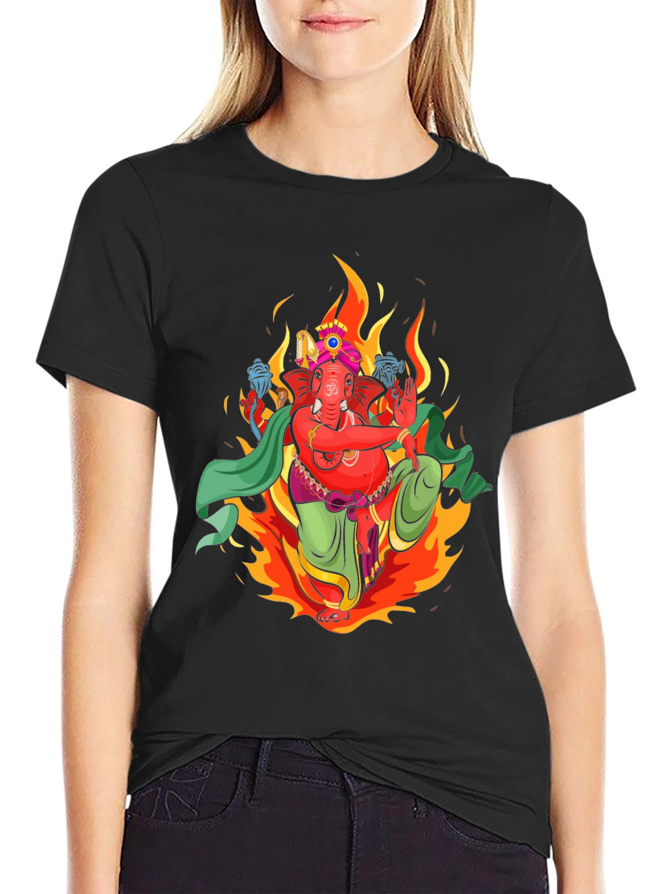 Ganesh Graphic Tee - Premium Black Cotton T-Shirt