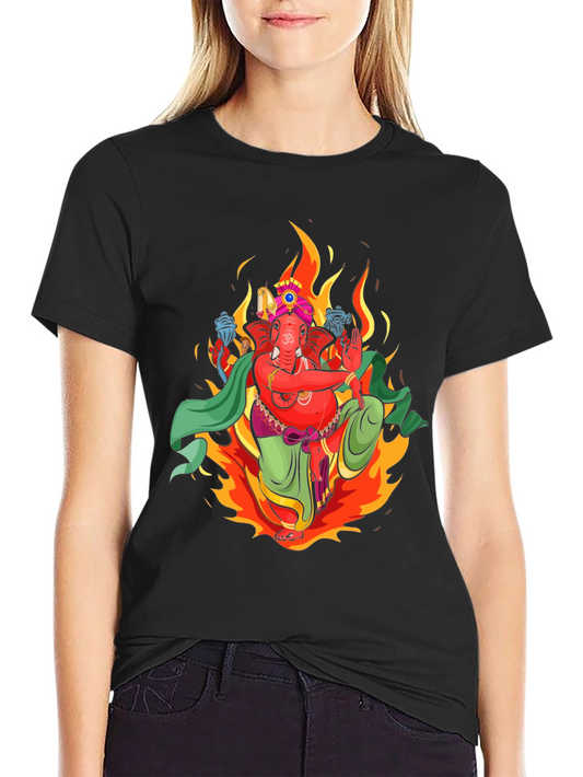 Ganesh Graphic Tee - Premium Black Cotton T-Shirt