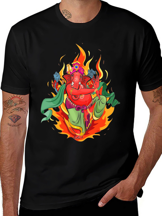 Ganesh Graphic Tee - Premium Black Cotton T-Shirt