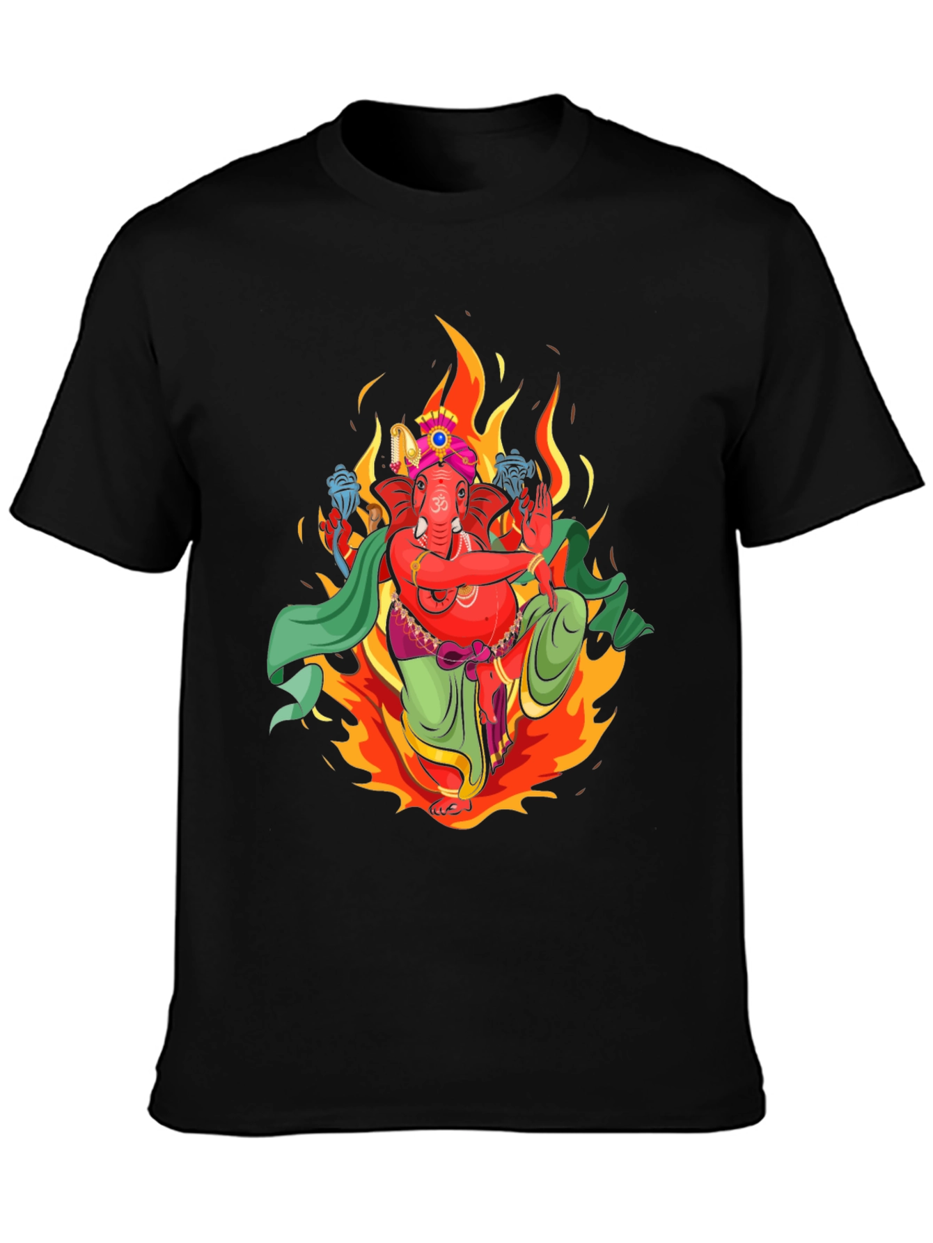 Ganesh Graphic Tee - Premium Black Cotton T-Shirt