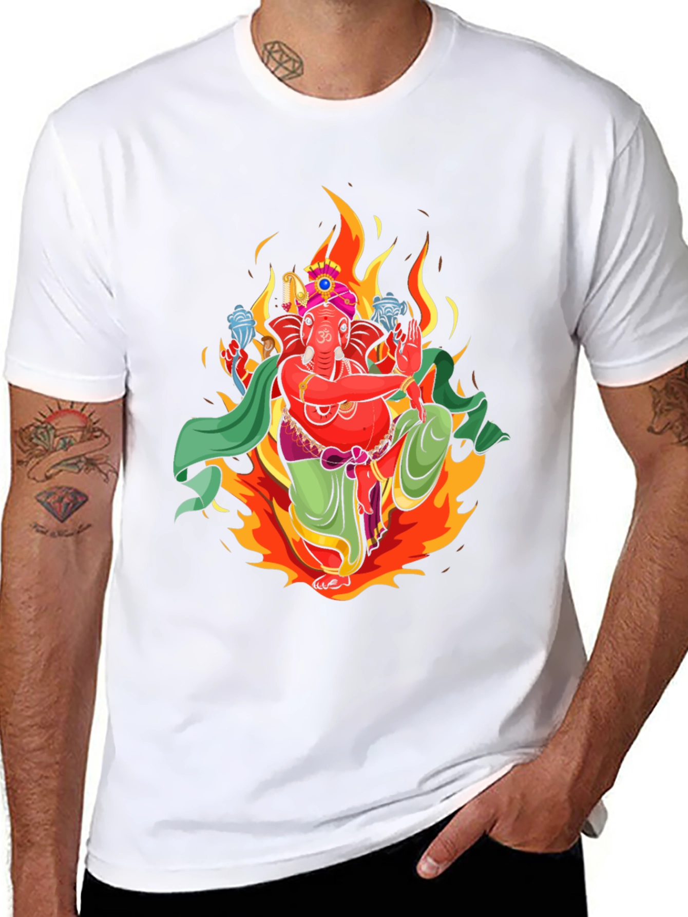 Ganesh Graphic Tee - Premium Black Cotton T-Shirt