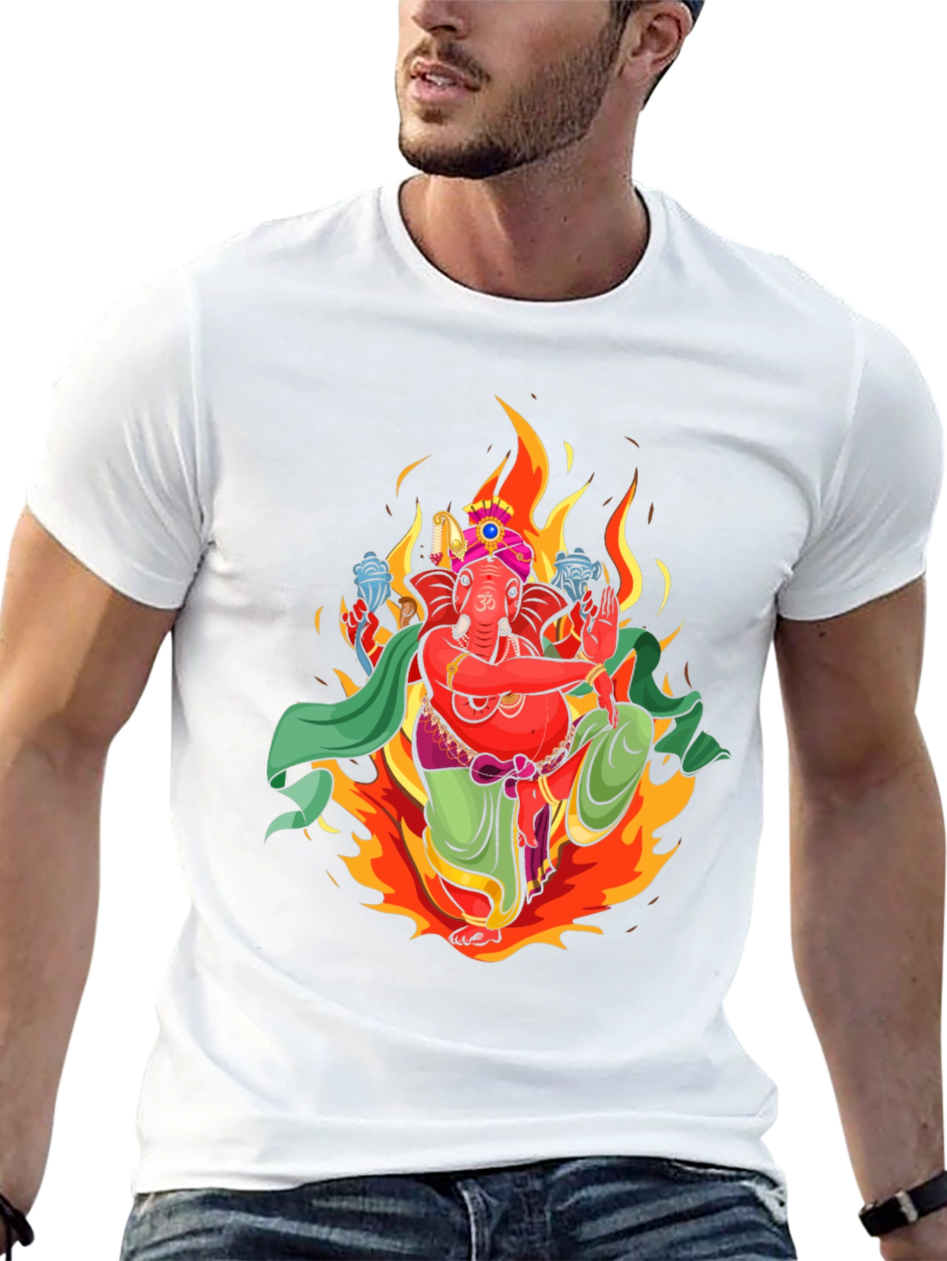 Ganesh Graphic Tee - Premium Black Cotton T-Shirt