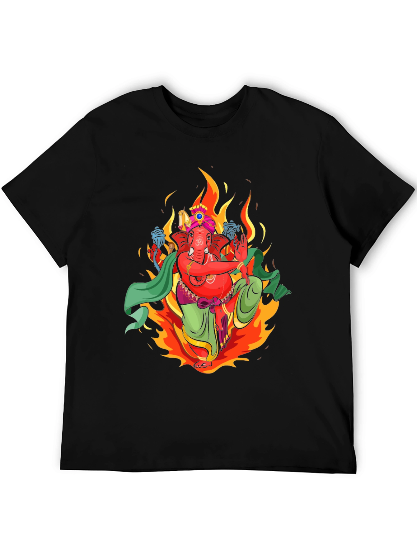 Ganesh Graphic Tee - Premium Black Cotton T-Shirt
