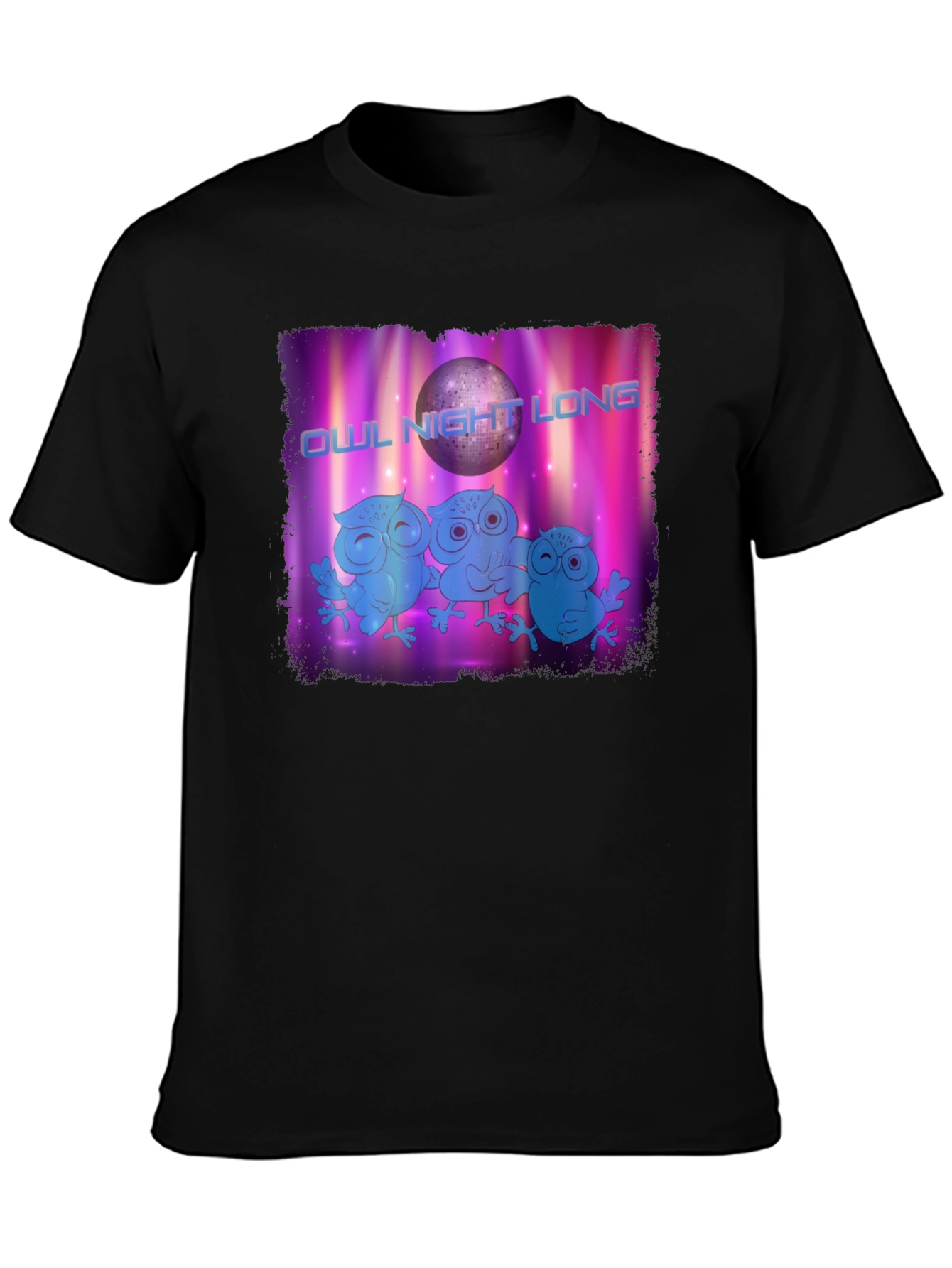 Owl Night Long Graphic T-Shirt