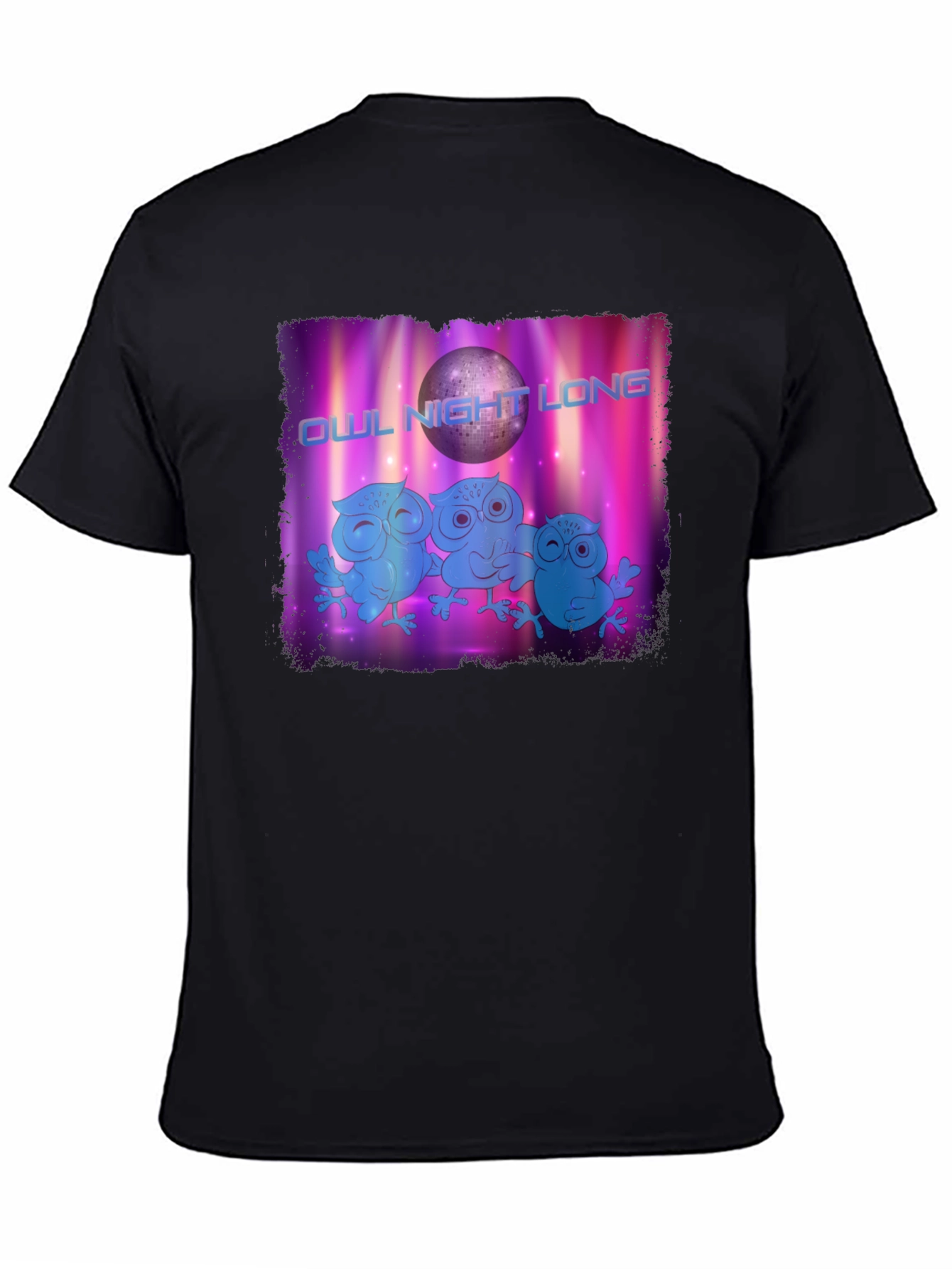 Owl Night Long Graphic T-Shirt