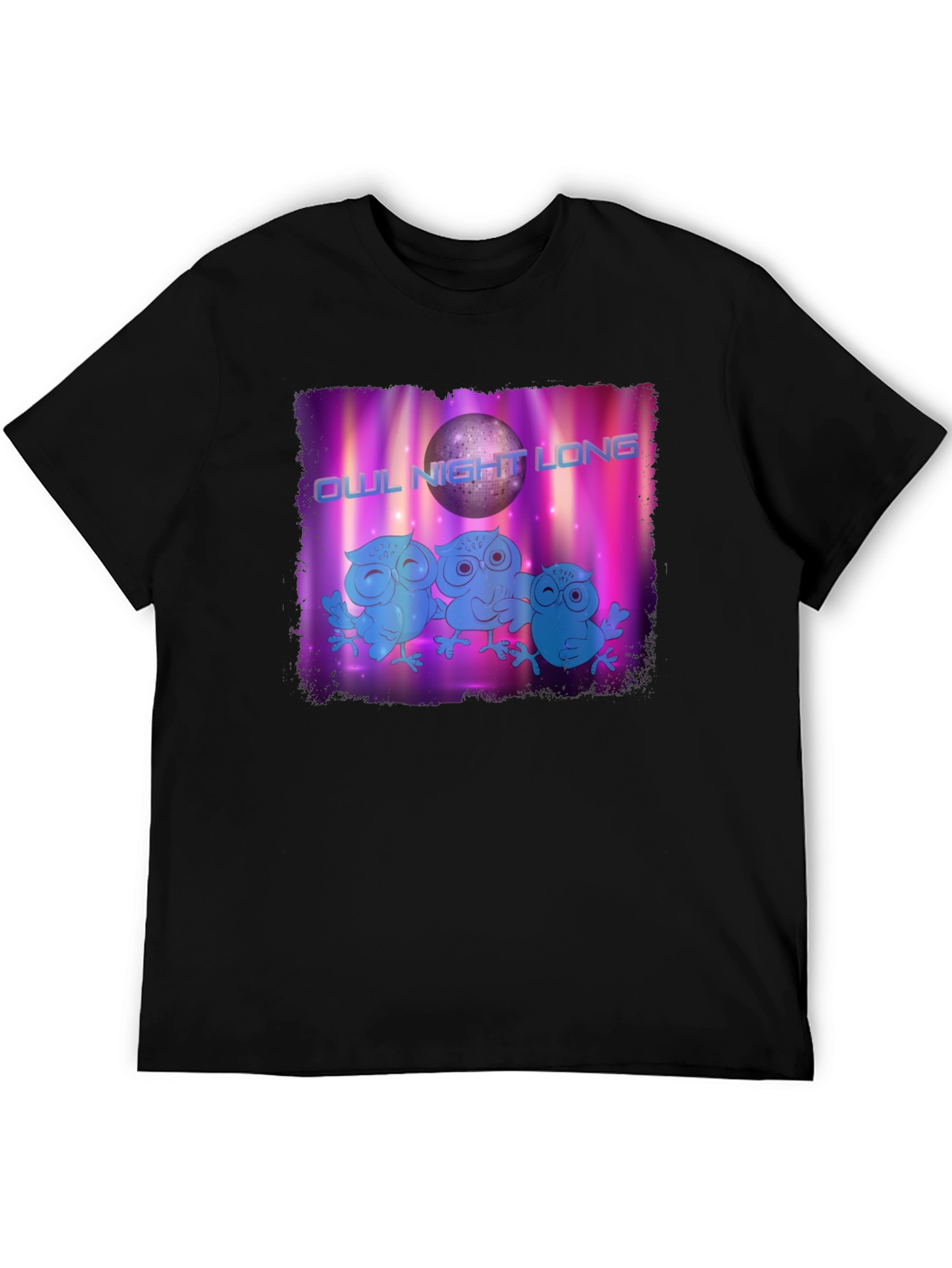 Owl Night Long Graphic T-Shirt