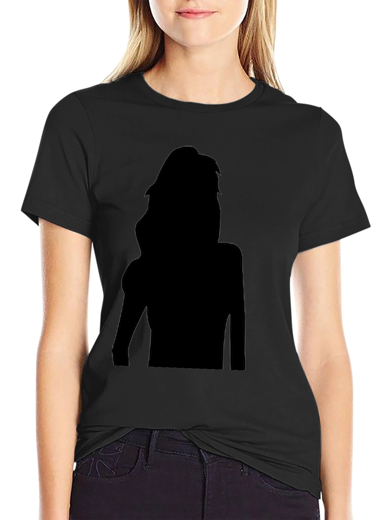 Silhouette Graphic Black T-Shirt for Men