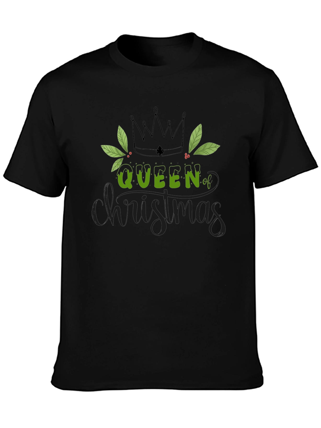 Queen of Christmas Graphic Tee - Holiday Apparel