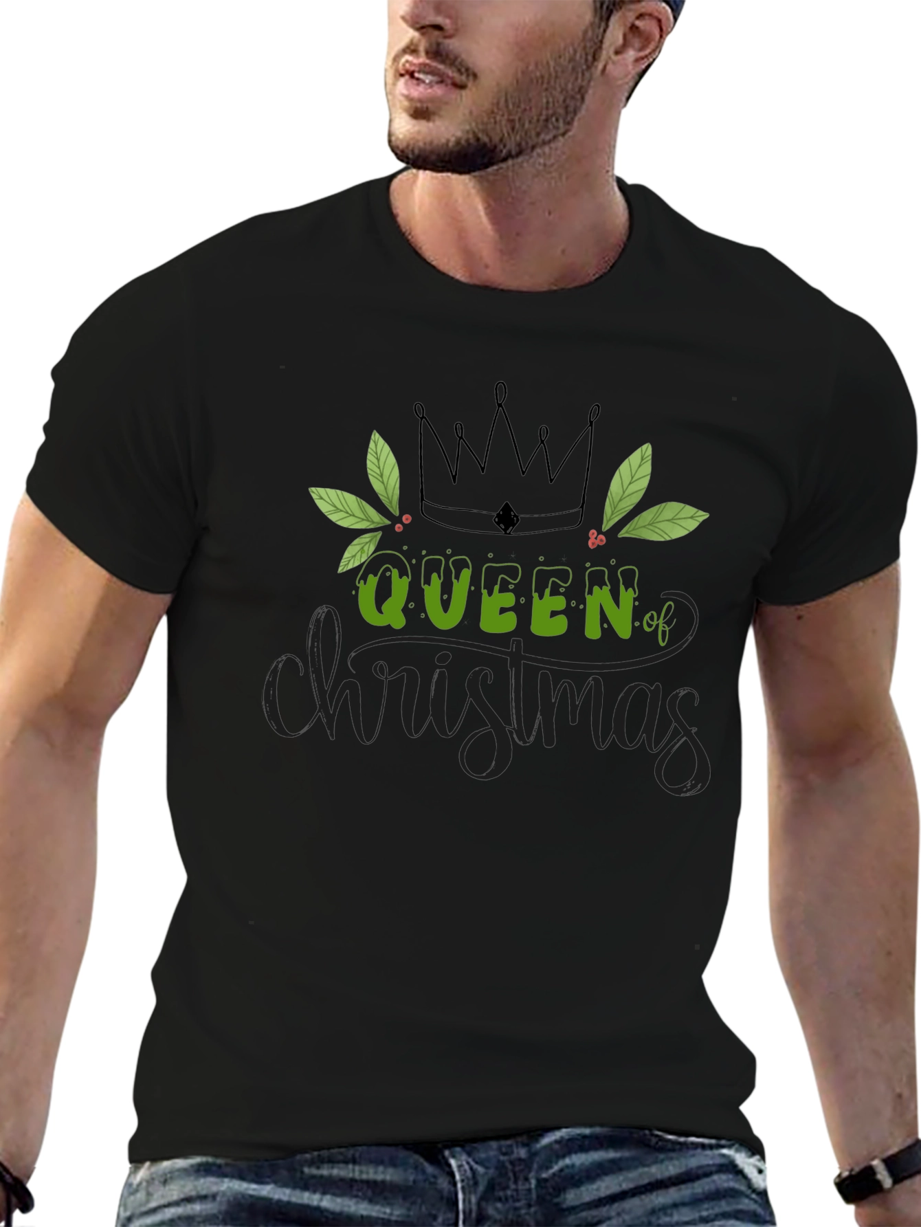 Queen of Christmas Graphic Tee - Holiday Apparel