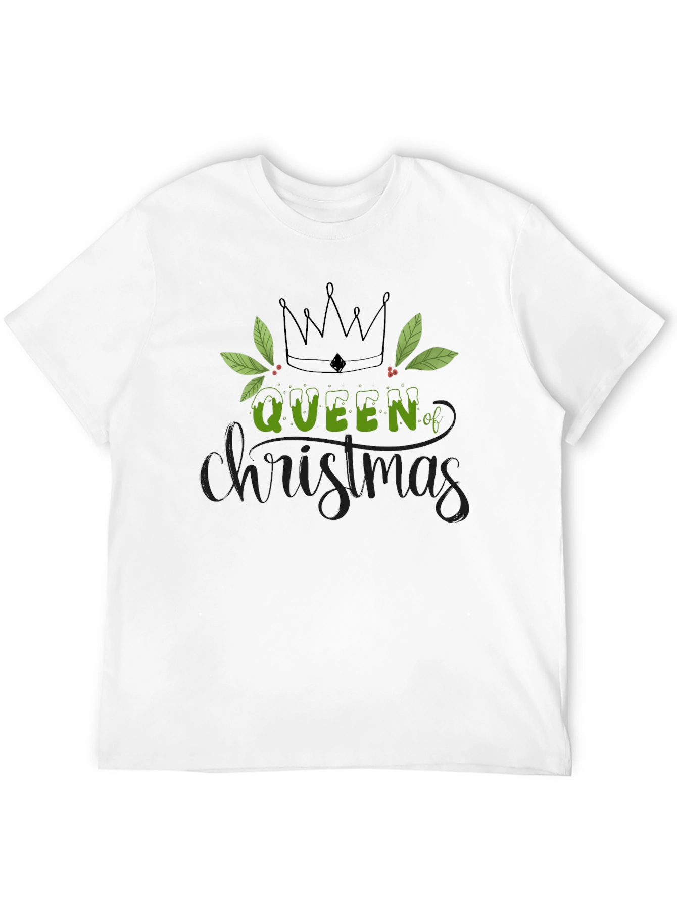 Queen of Christmas Graphic Tee - Holiday Apparel