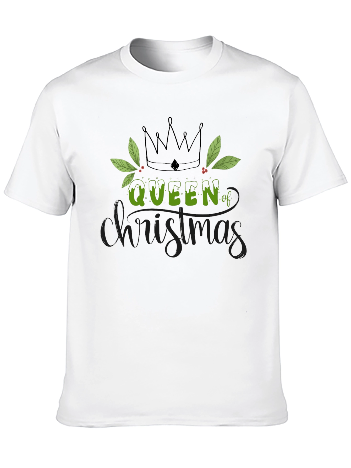 Queen of Christmas Graphic Tee - Holiday Apparel