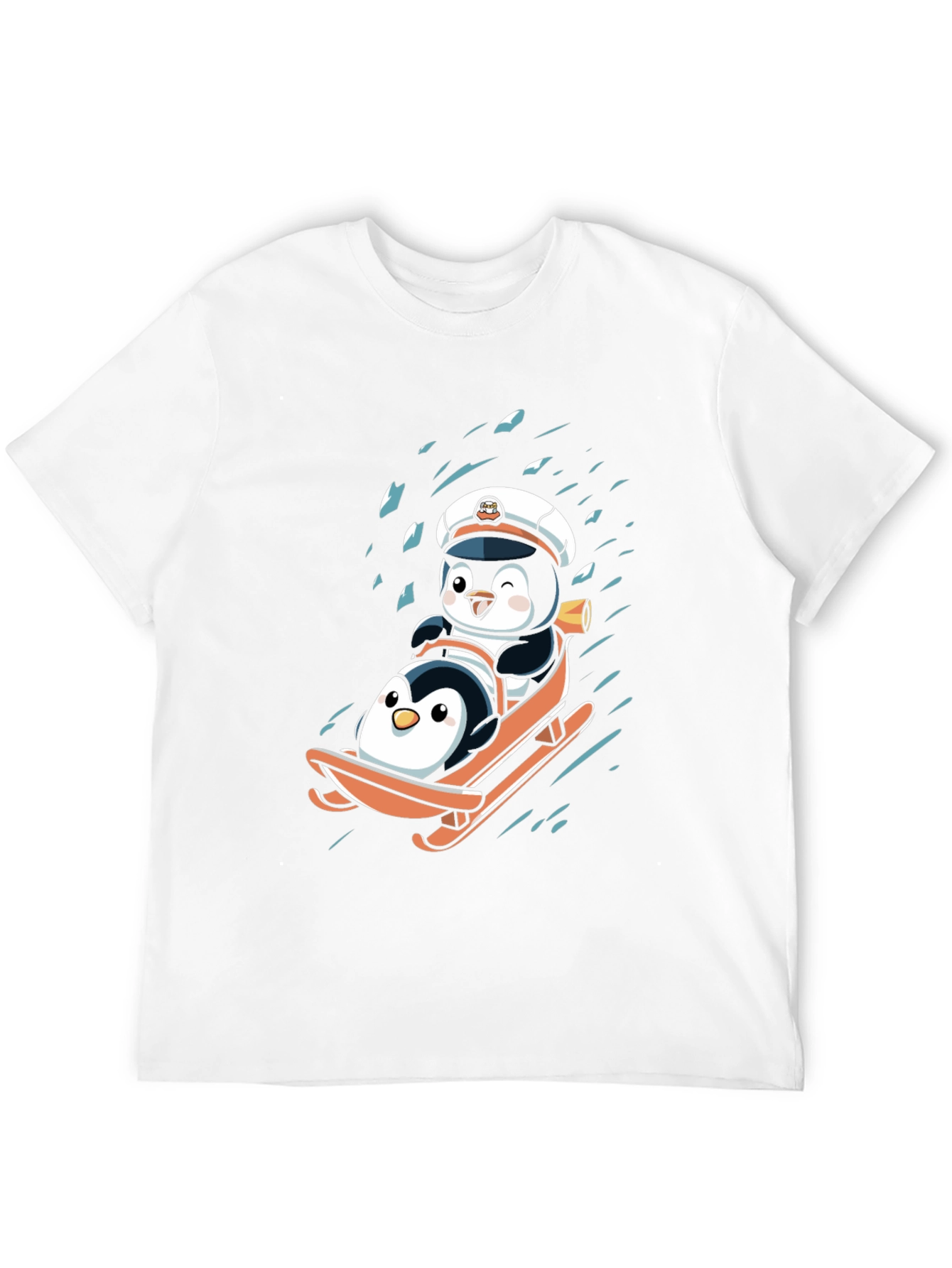 Penguin Sledding Graphic Tee