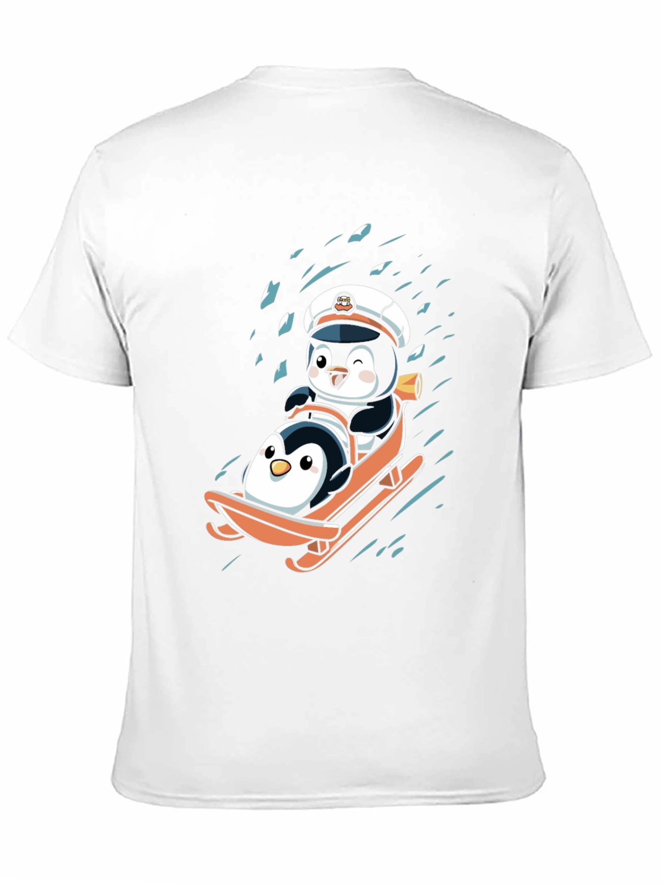 Penguin Sledding Graphic Tee