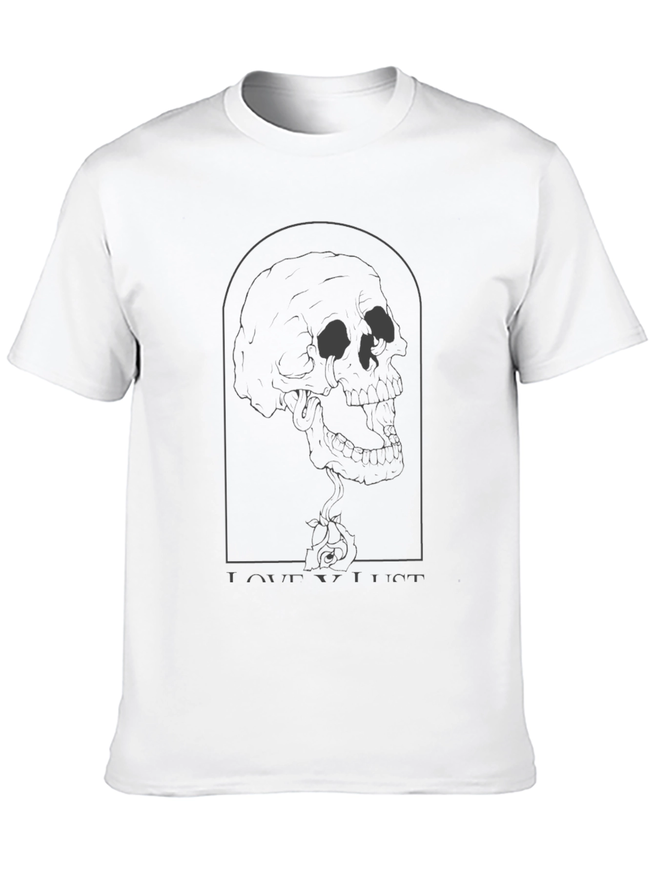 Love Lust Skull Graphic T-Shirt