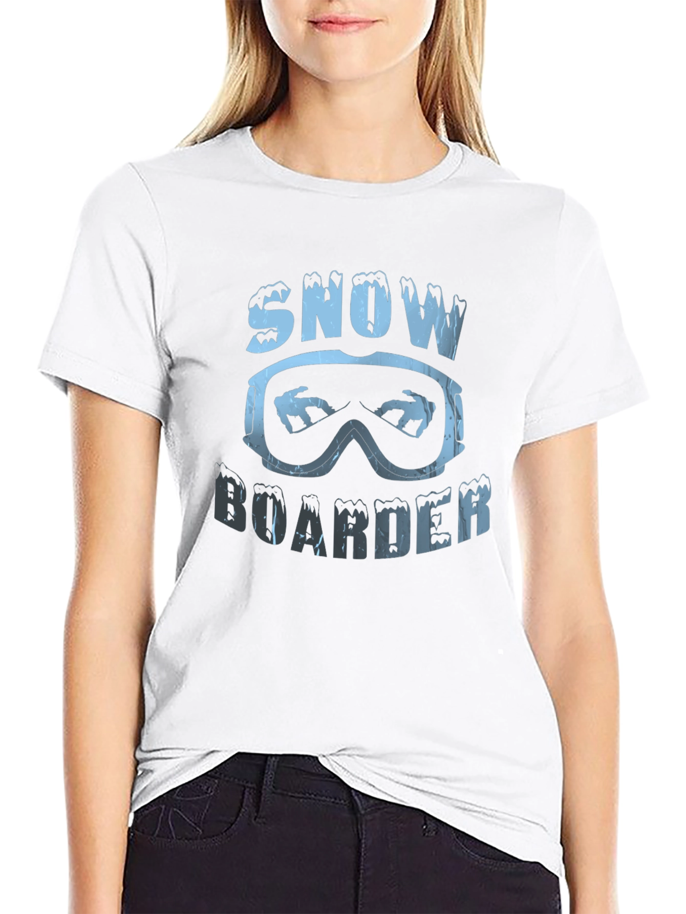 Snowboarder Graphic Black T-Shirt