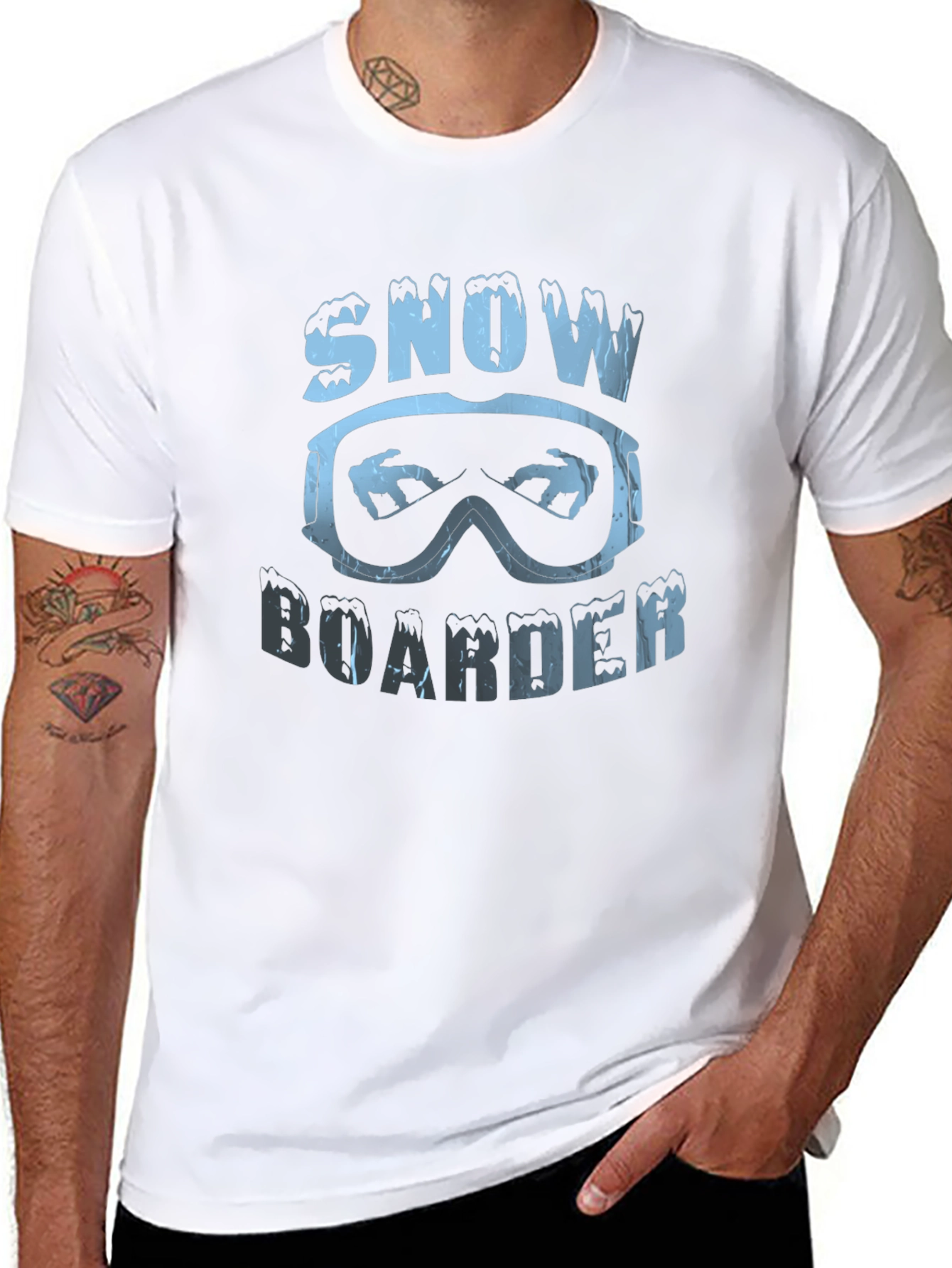 Snowboarder Graphic Black T-Shirt