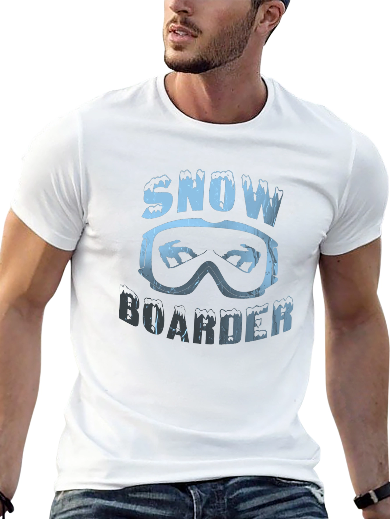 Snowboarder Graphic Black T-Shirt