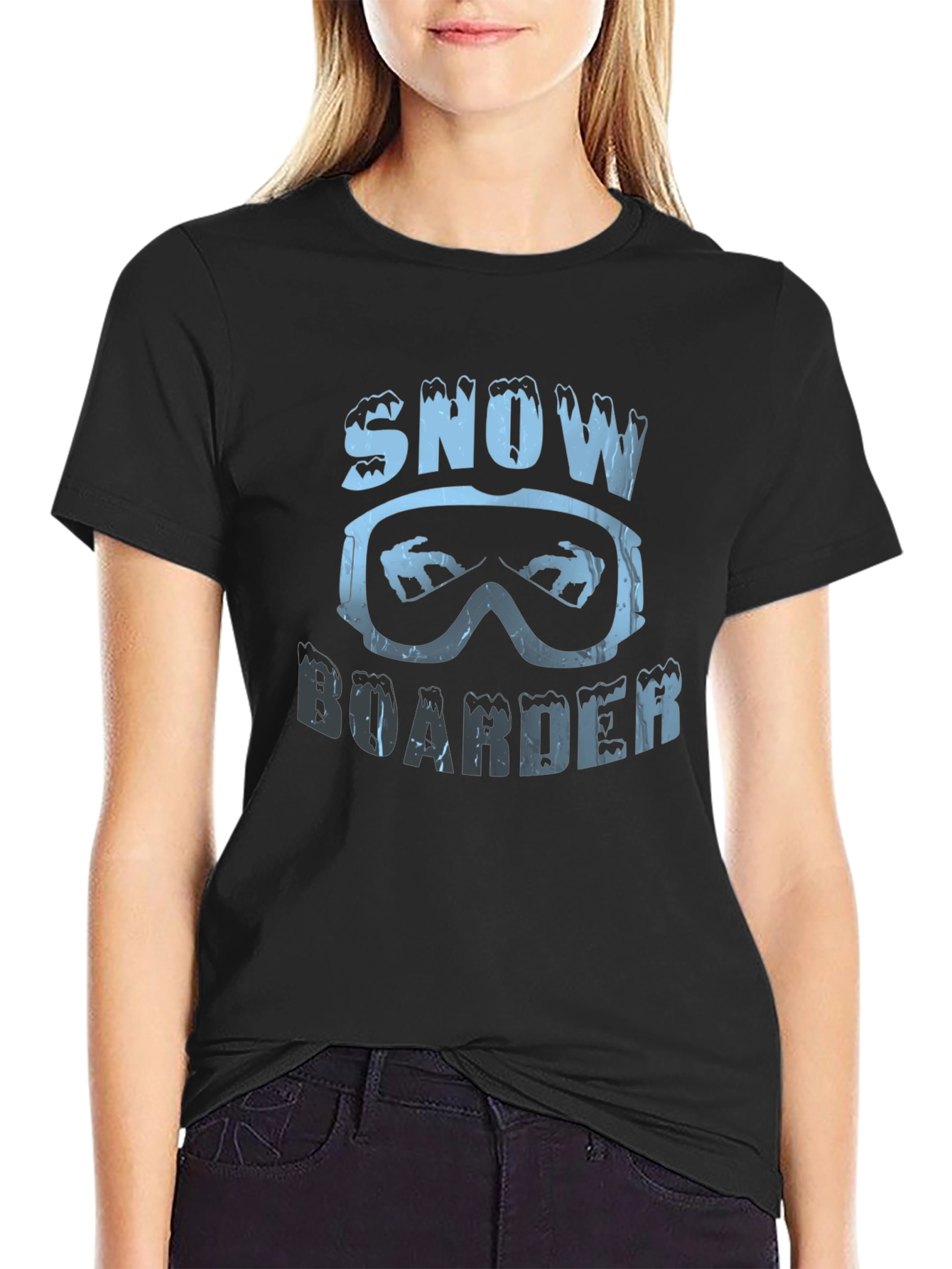 Snowboarder Graphic Black T-Shirt