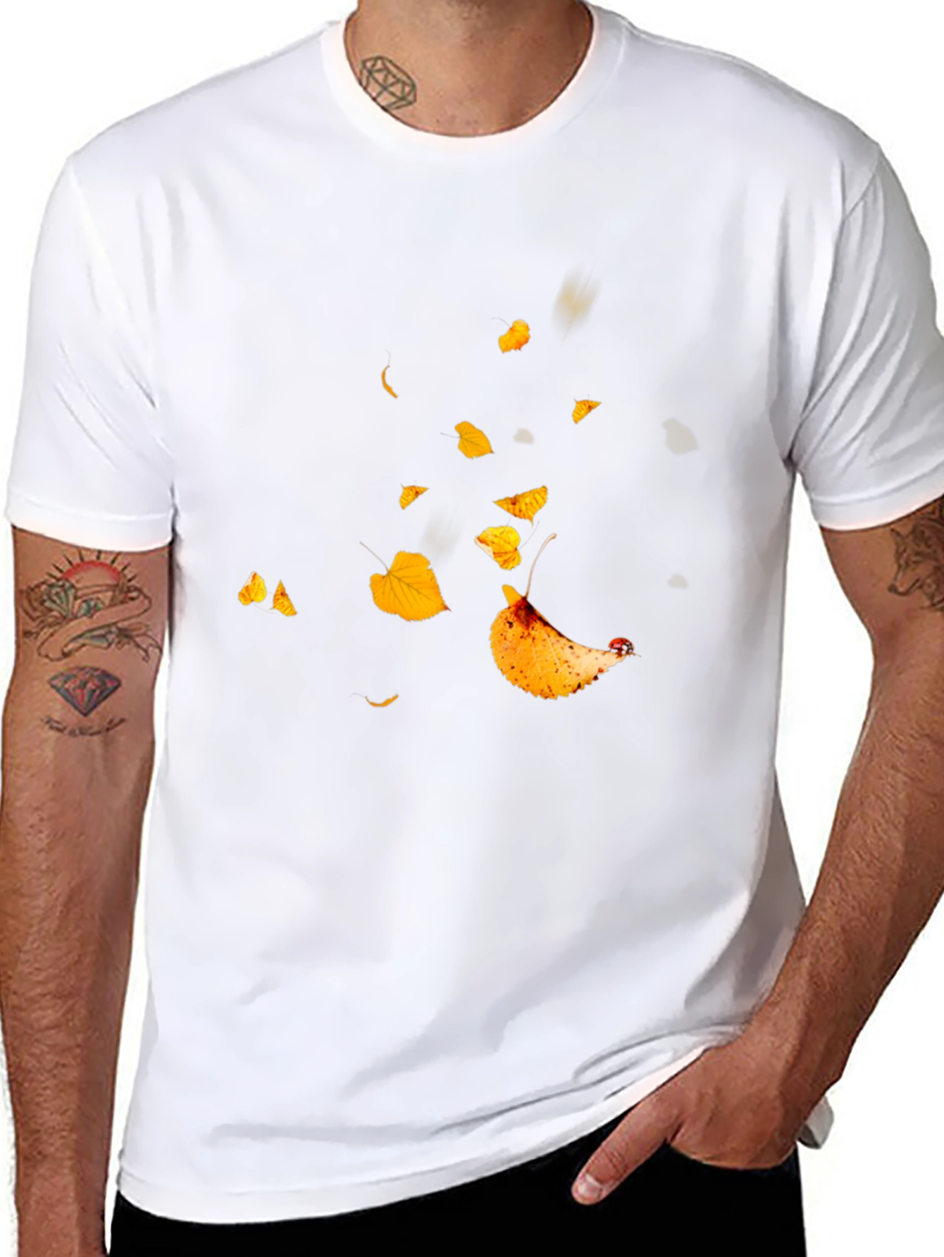 Autumn Leaves Black T-Shirt