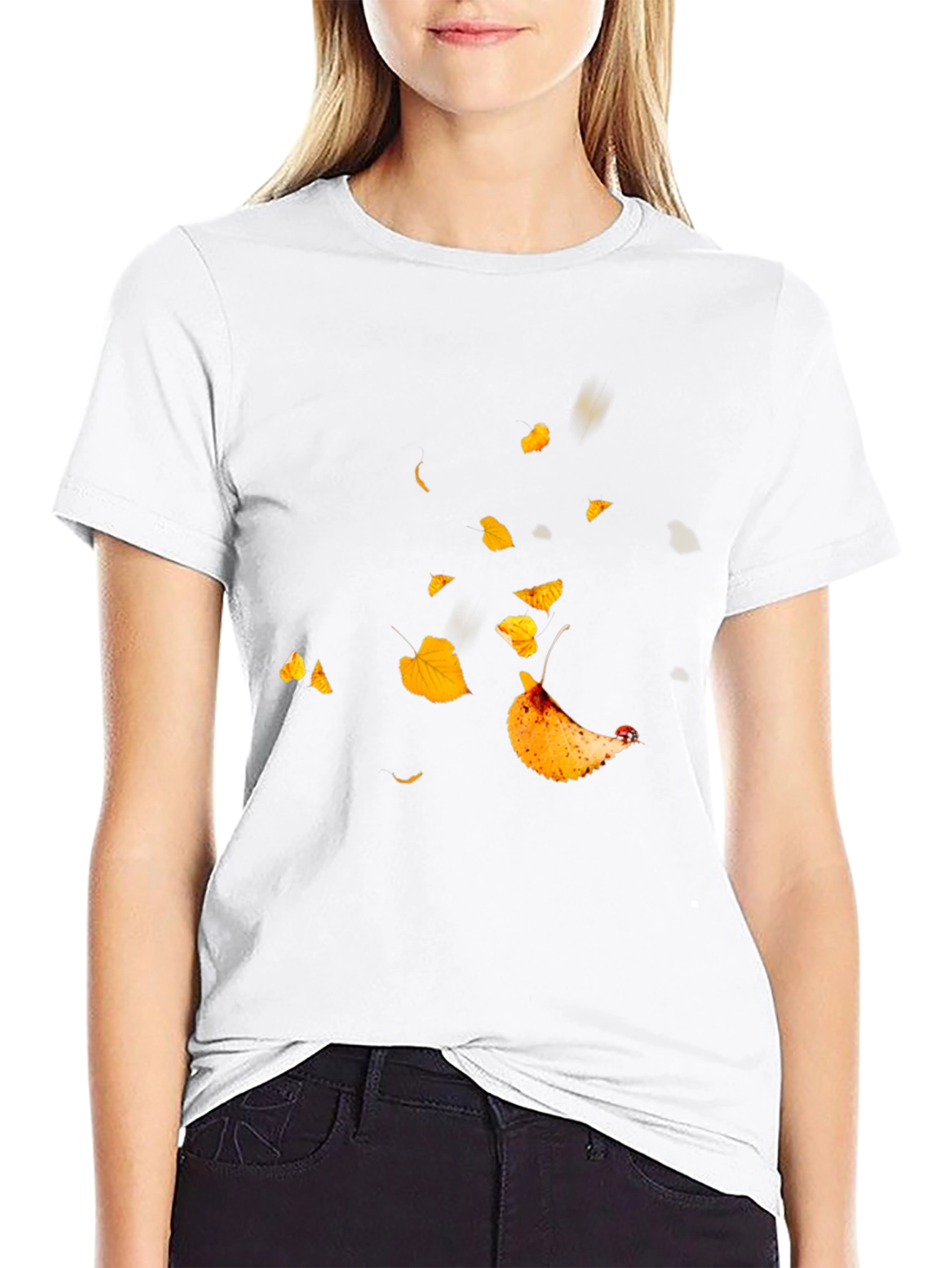 Autumn Leaves Black T-Shirt