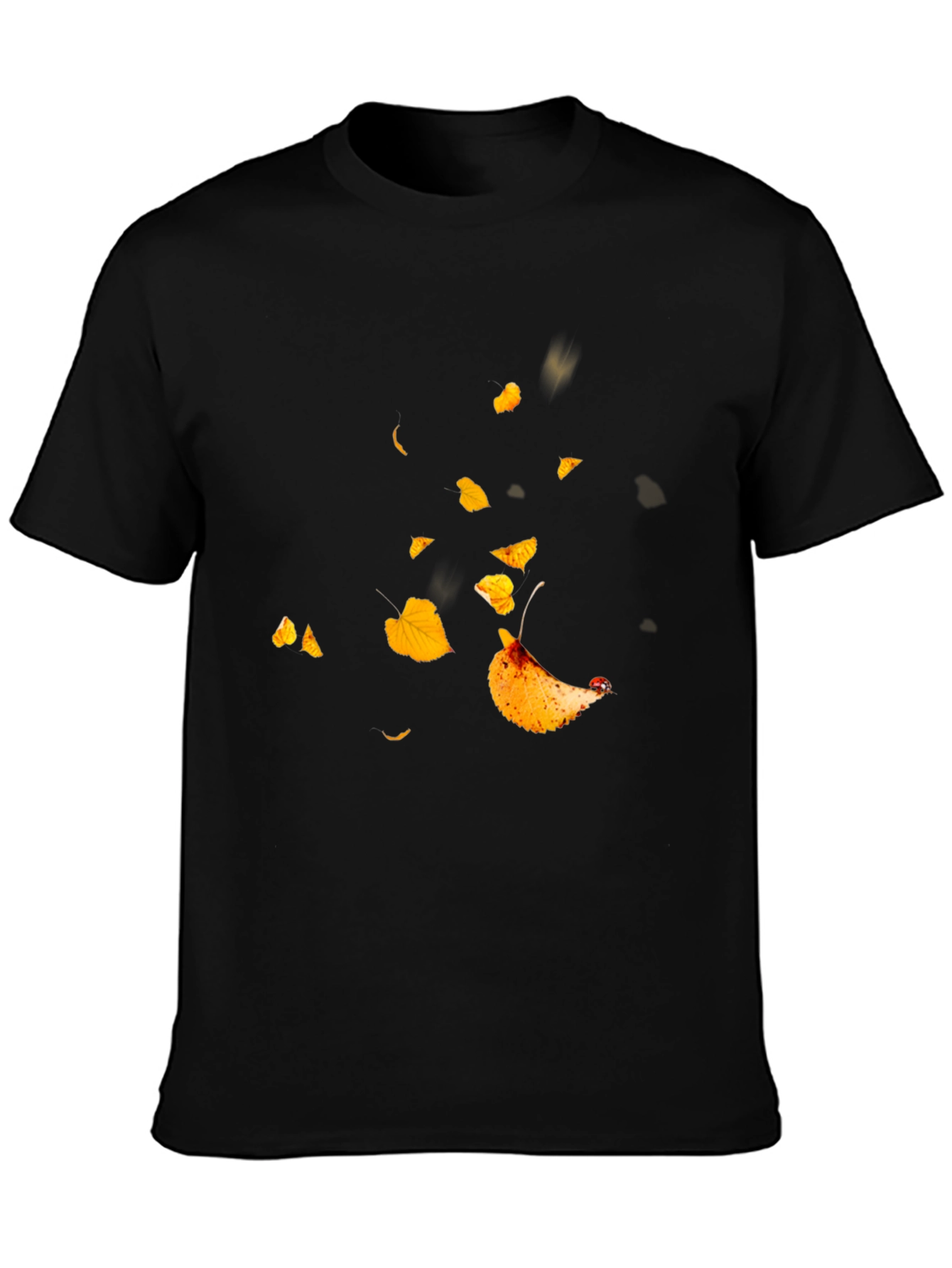 Autumn Leaves Black T-Shirt