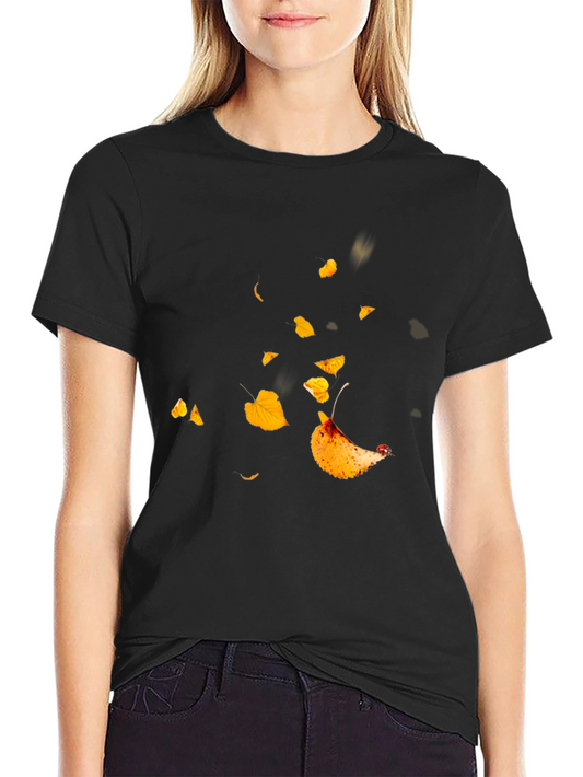 Autumn Leaves Black T-Shirt