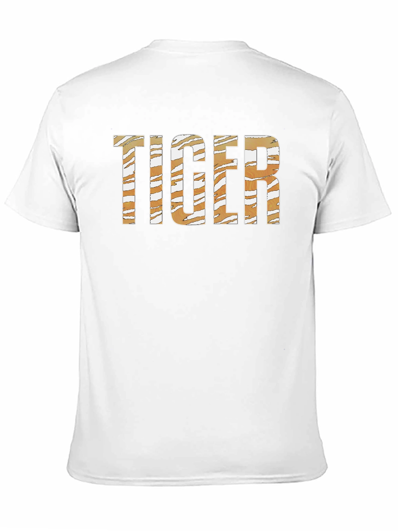 Tiger Print Graphic Tee - Classic Crew Neck