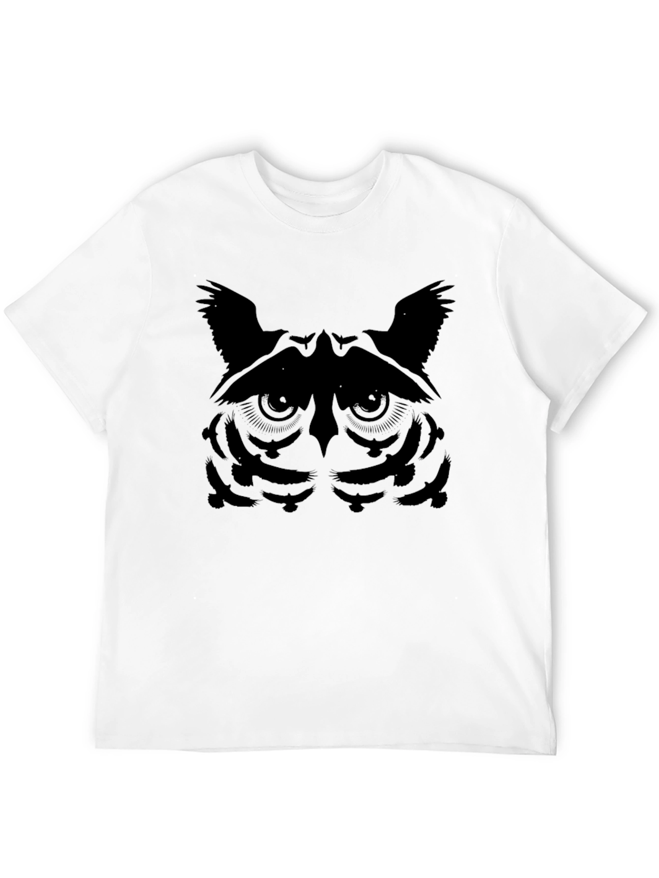 Owl Face Graphic Tee - Stylish Mens T-Shirt