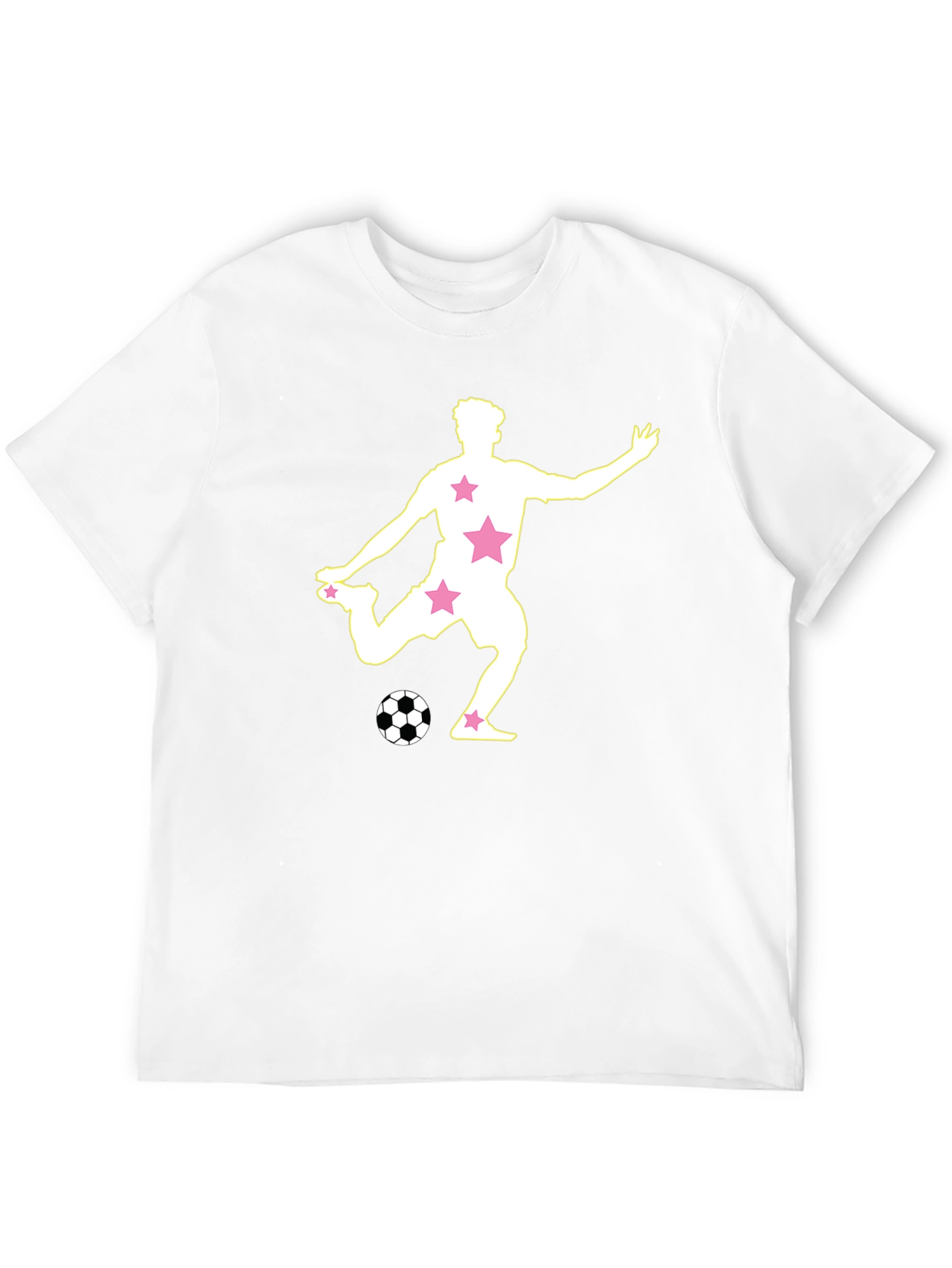 Soccer Star Graphic Tee - Black Cotton Blend