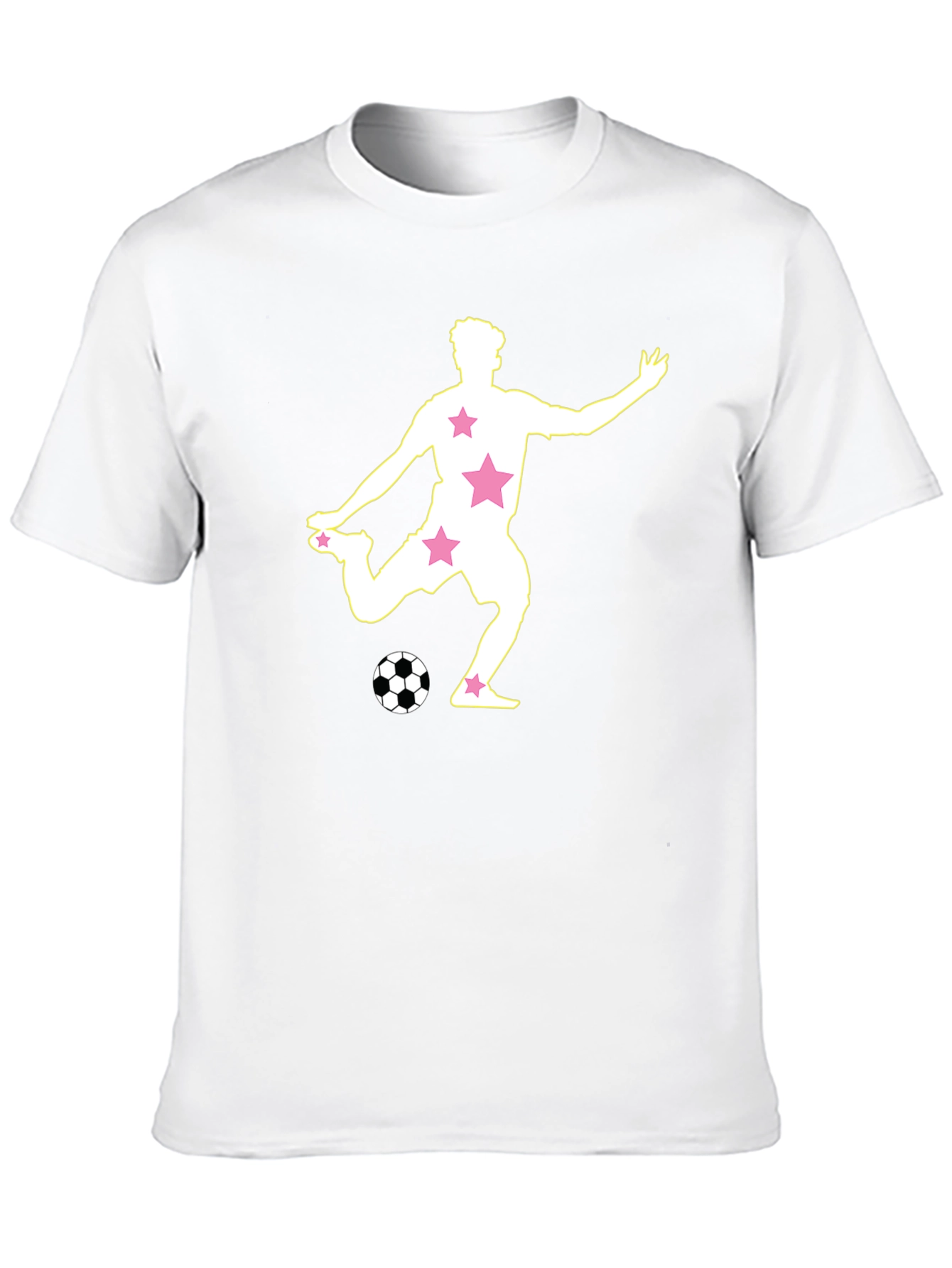 Soccer Star Graphic Tee - Black Cotton Blend