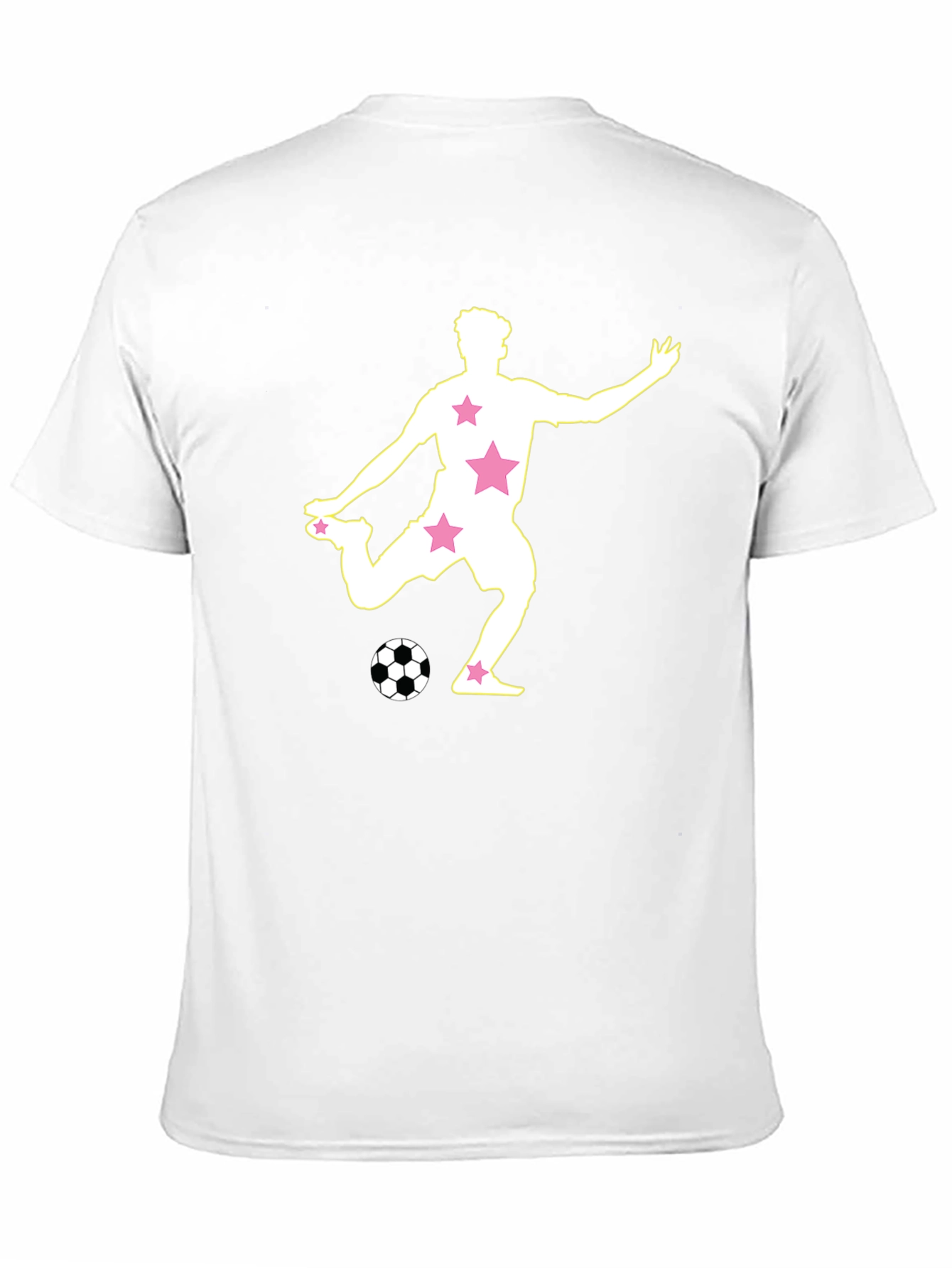 Soccer Star Graphic Tee - Black Cotton Blend