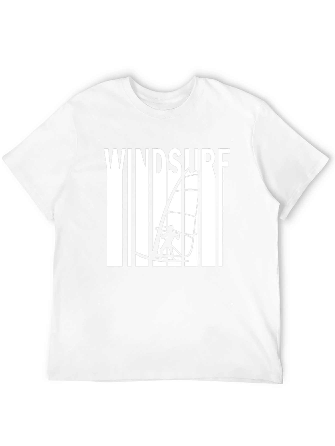 Windsurf Graphic Tee - Black Cotton T-Shirt