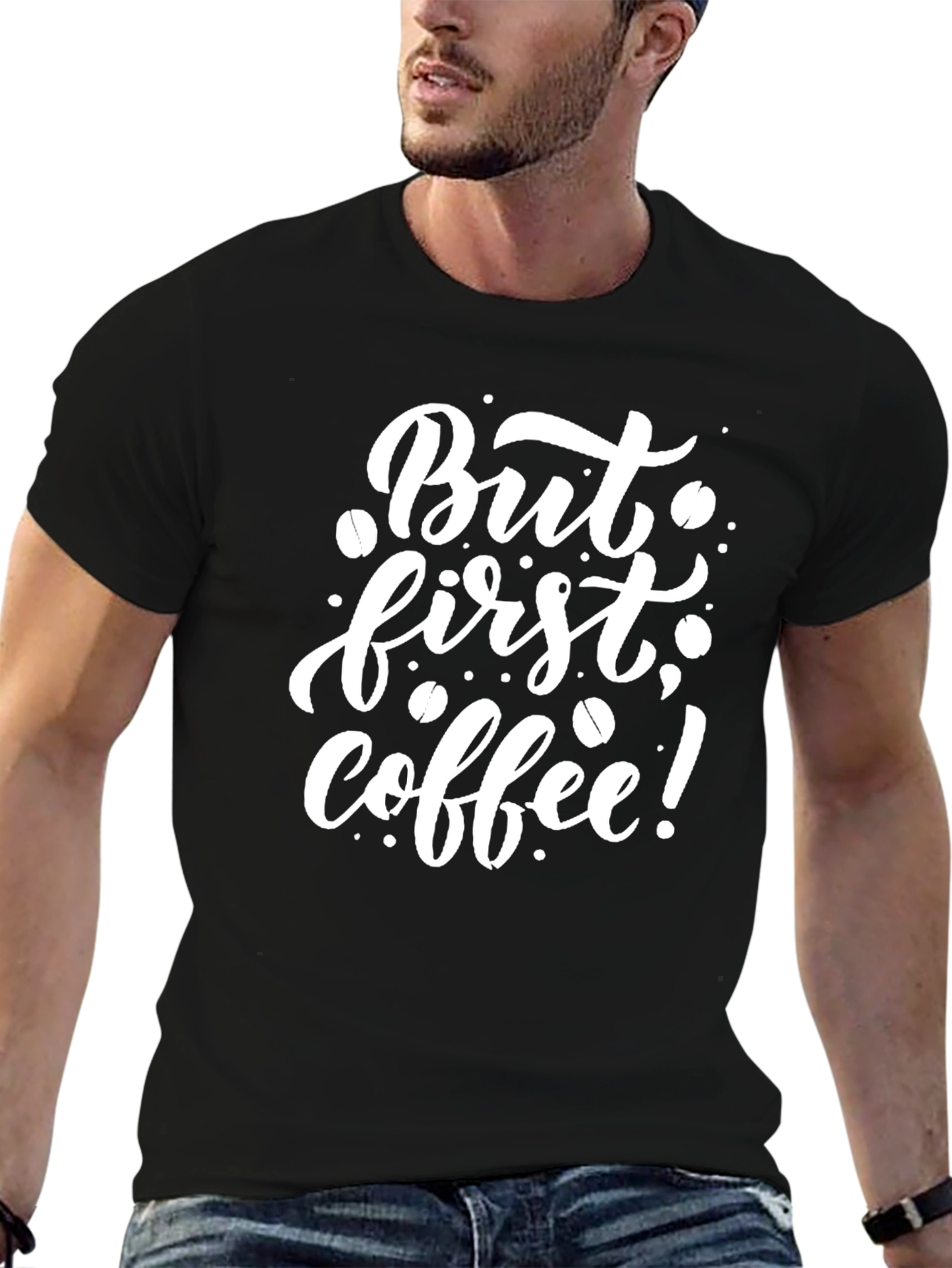 But First Coffee! Graphic Black T-Shirt
