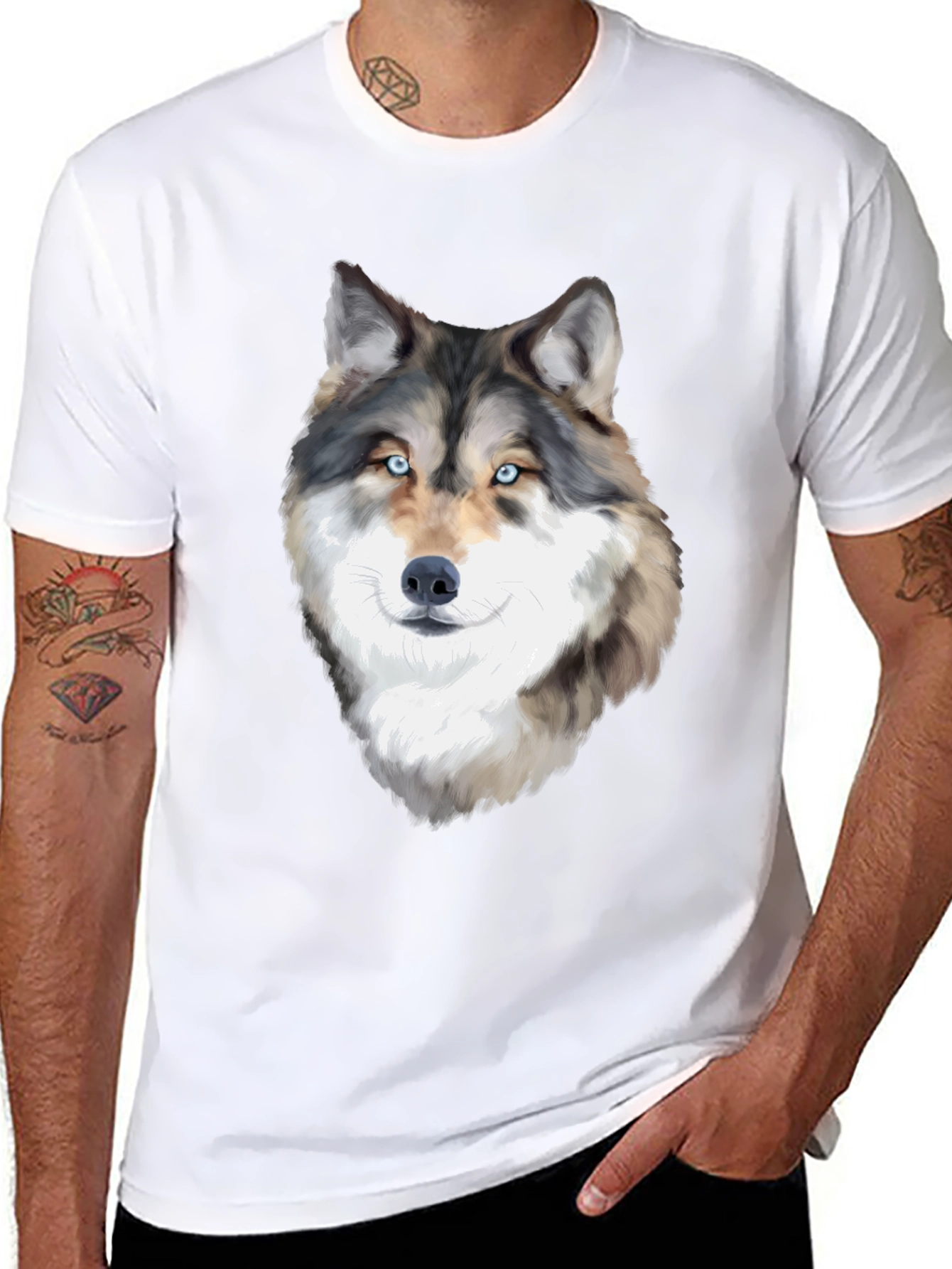 Wolf Graphic T-Shirt - Black