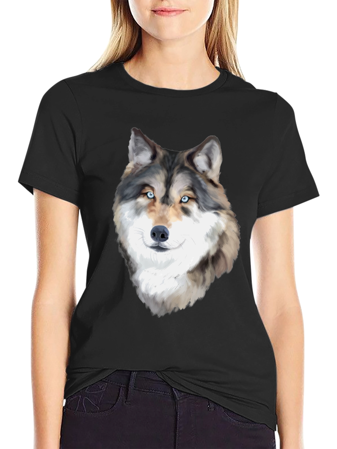 Wolf Graphic T-Shirt - Black